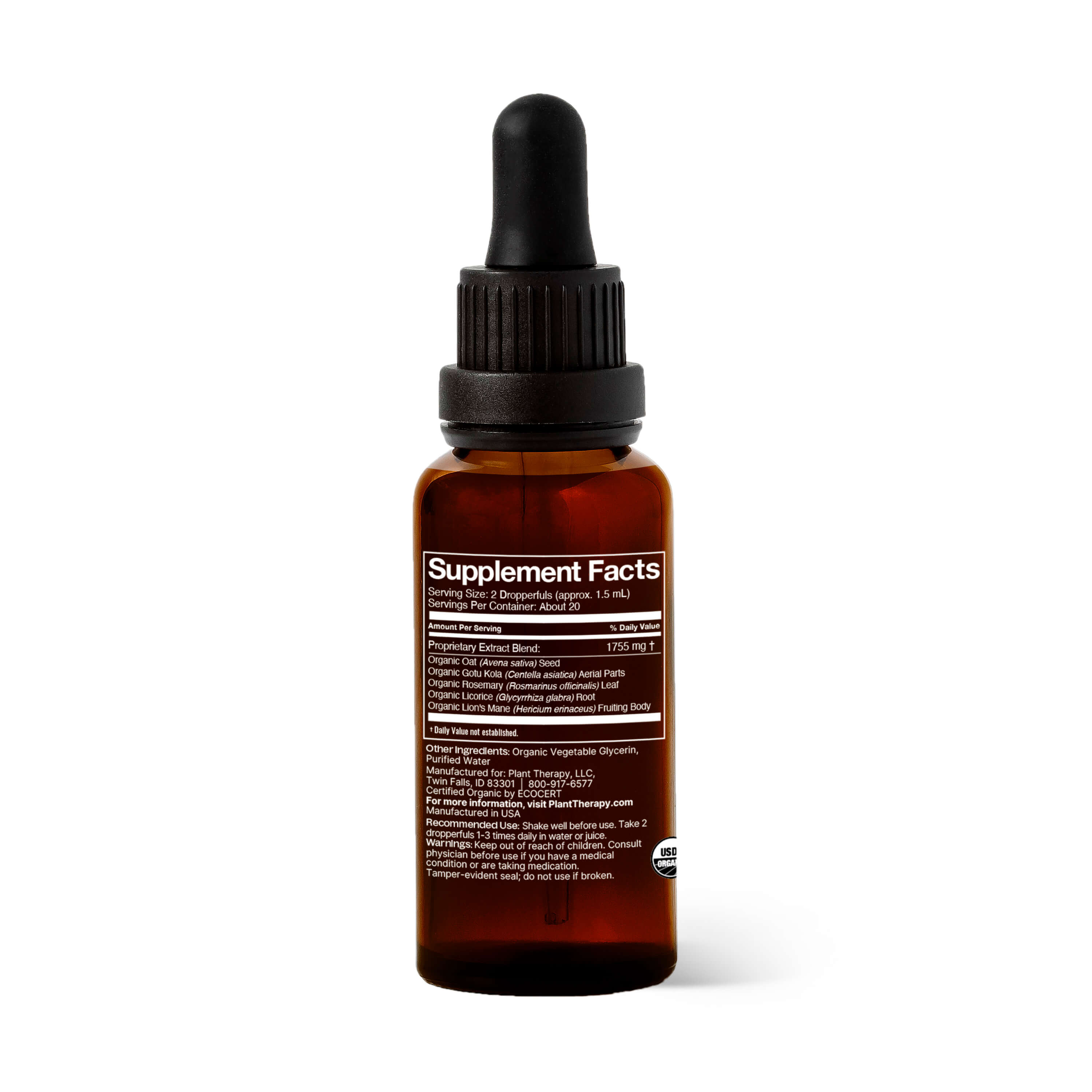 Brain Power Organic Herbal Supplement - My American Goods