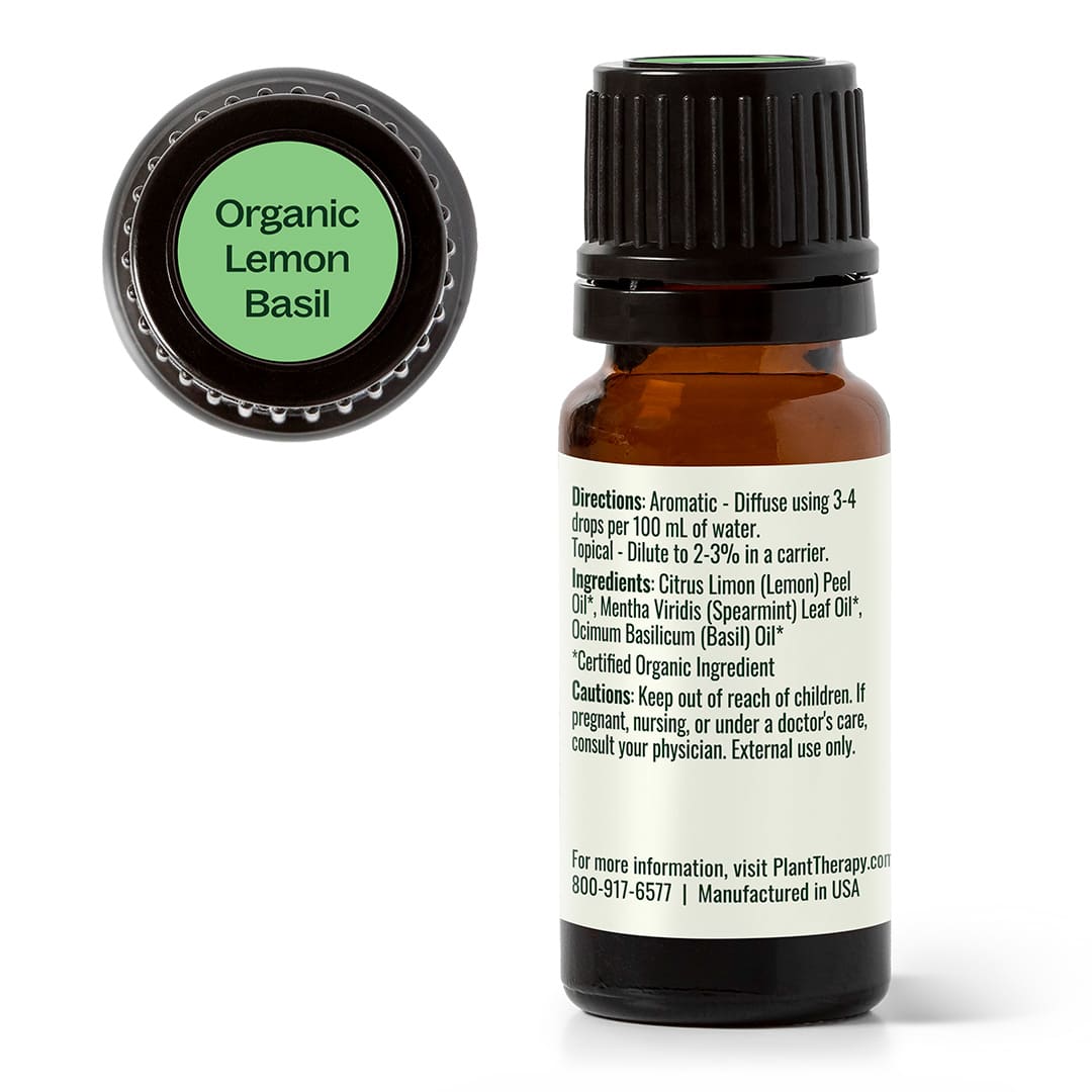 Organic Lemon Basil Essential Oil Blend