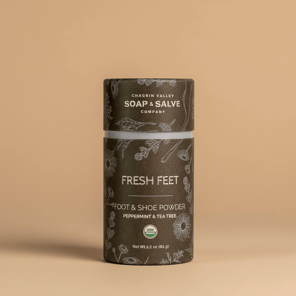 Chagrin Valley Soap & Salve Foot Powder Net Wt 2.2 oz Body Powder: Fresh Feet Foot Powder