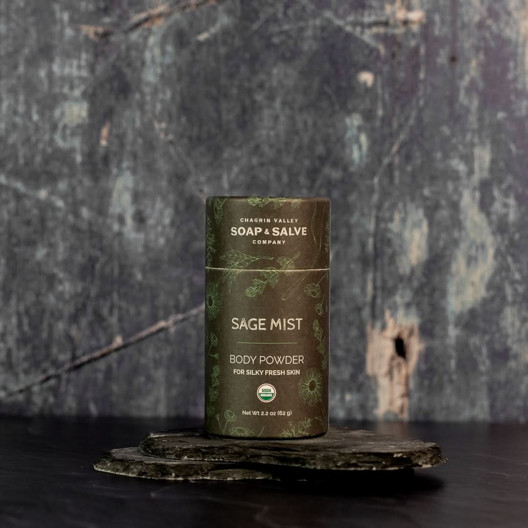 Chagrin Valley Soap & Salve Body Powder Net Wt 2.2 oz Body Powder: Sage Mist