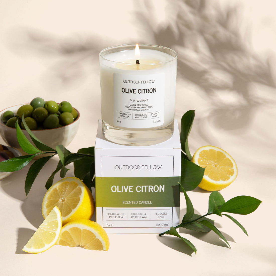 Olive Citron Scented Candle - My American Goods