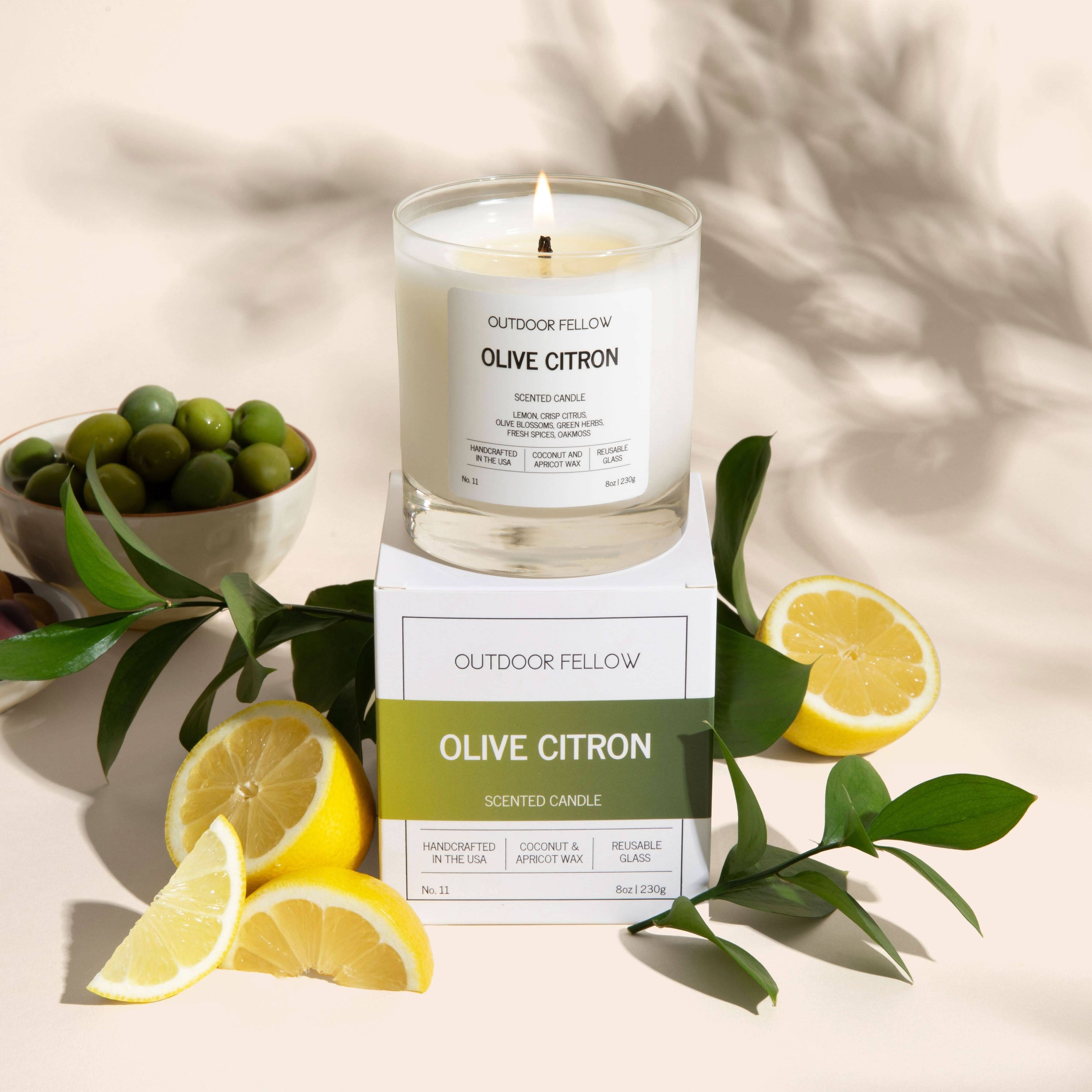 Outdoor Fellow Candles Olive Citron Scented Candle