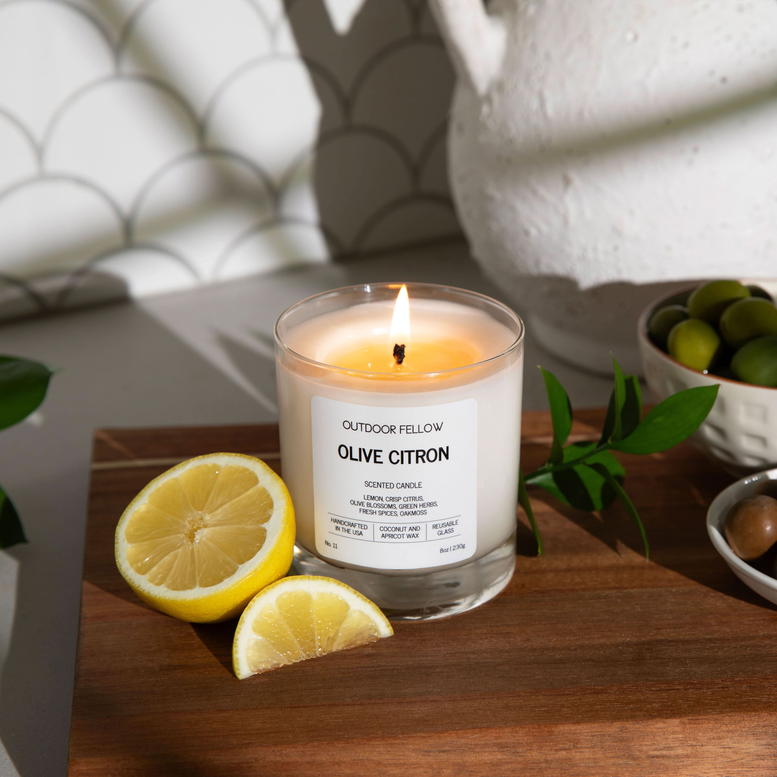 Outdoor Fellow Candles Olive Citron Scented Candle