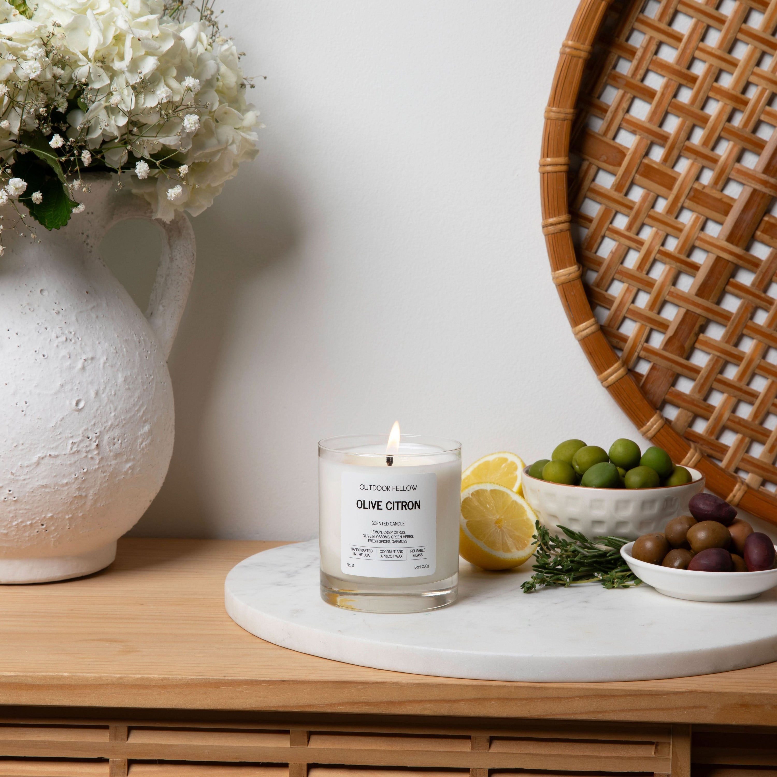 Outdoor Fellow Candles Olive Citron Scented Candle