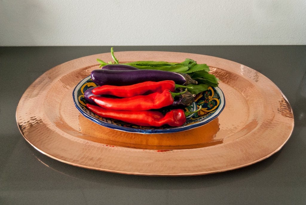 Sertodo Plates & Platters 16" x 11" Copper Thessaly Oval Platter