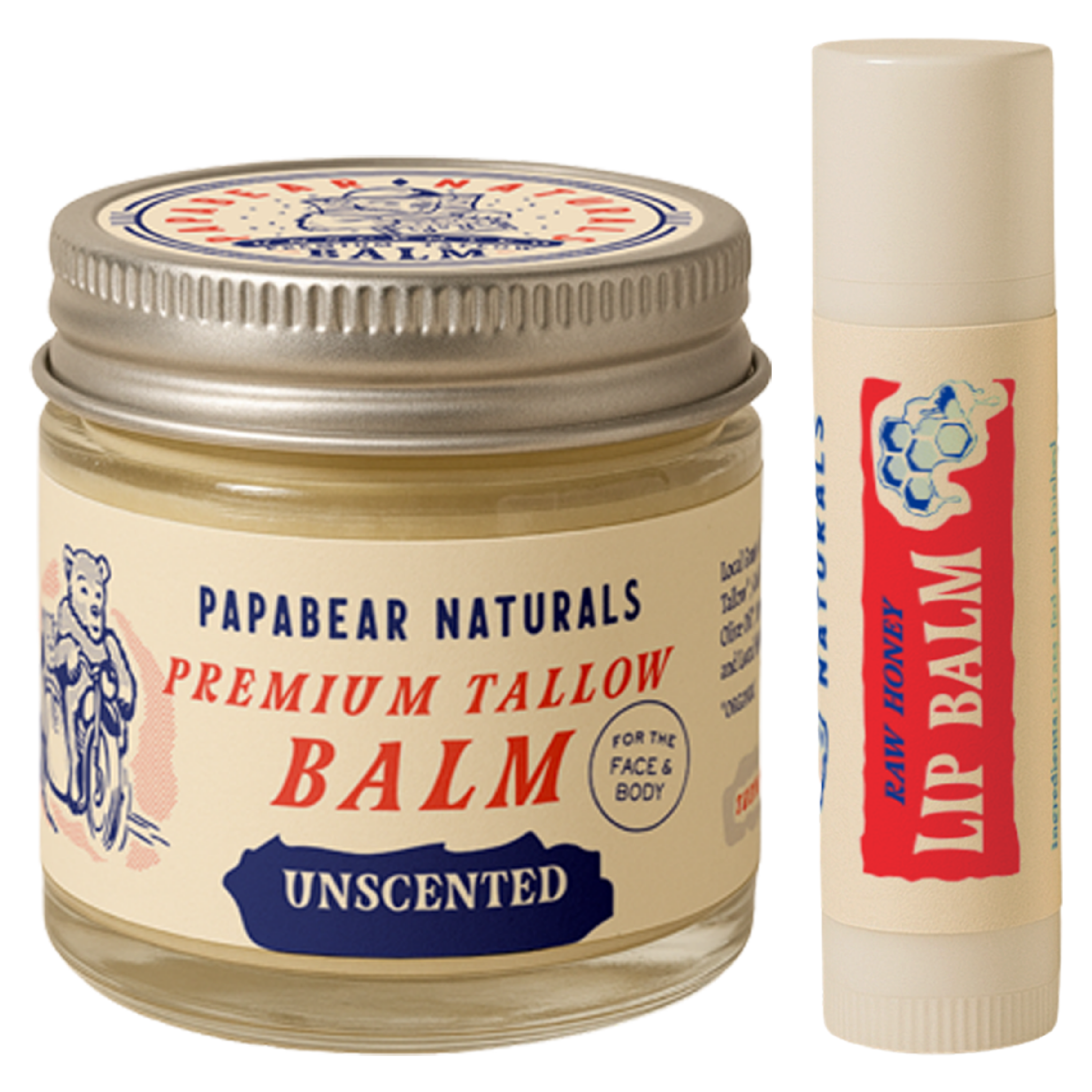 PapaBear Naturals Unscented / Pumpkin Spice Papabear Perfect Pair Tallow Bundle