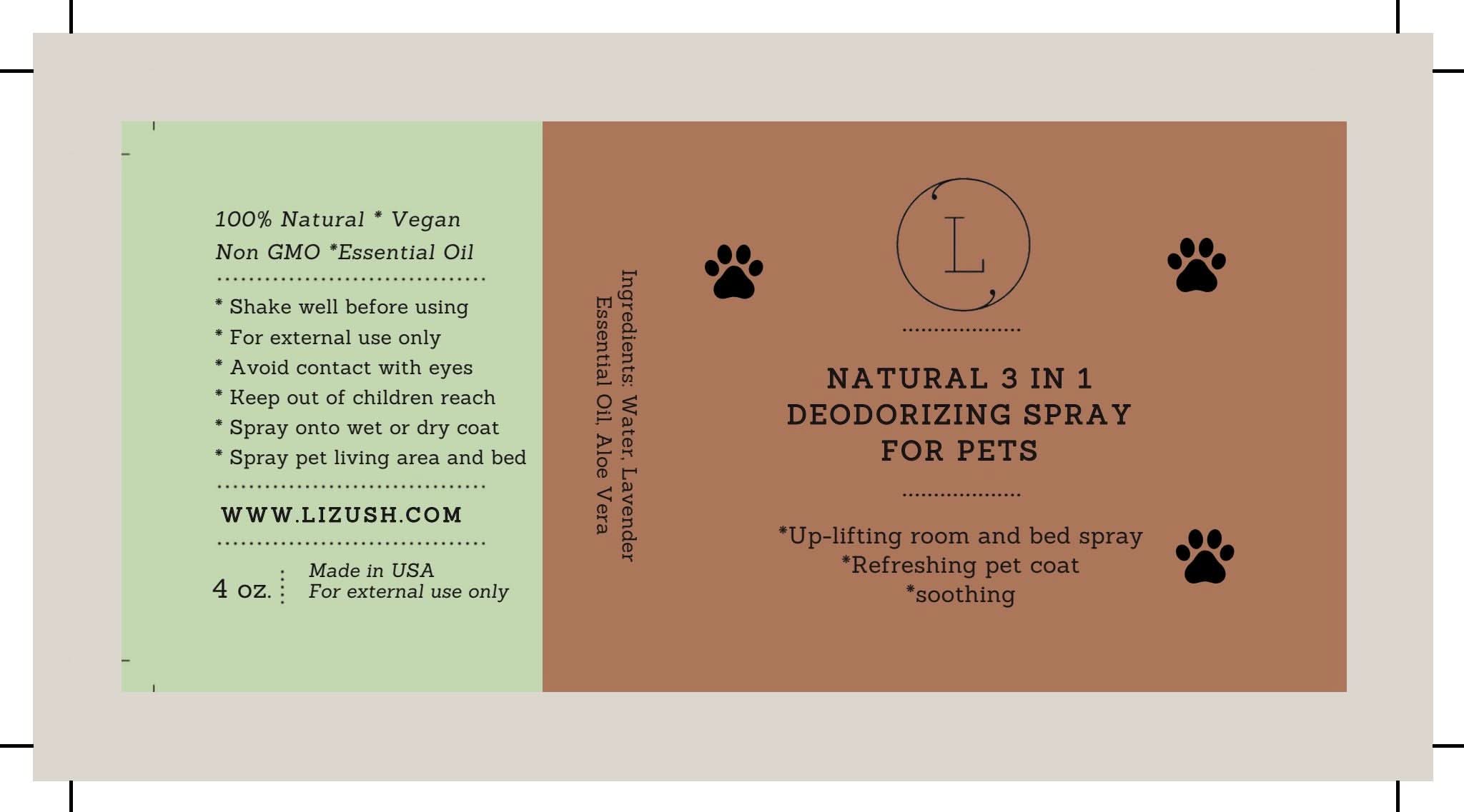 Natural Deodorizing spray for PETS - My American Goods