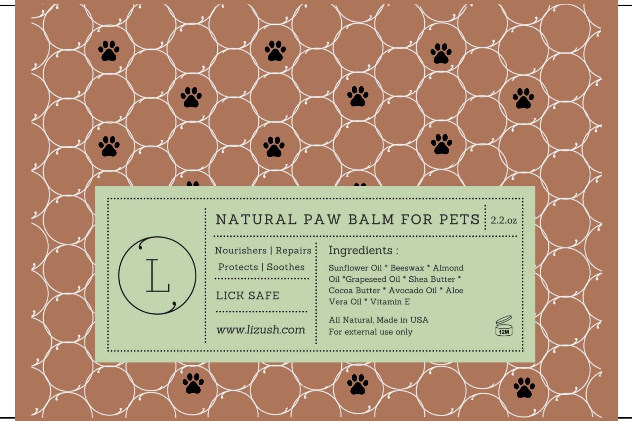 Natural Paw Balm for PETS