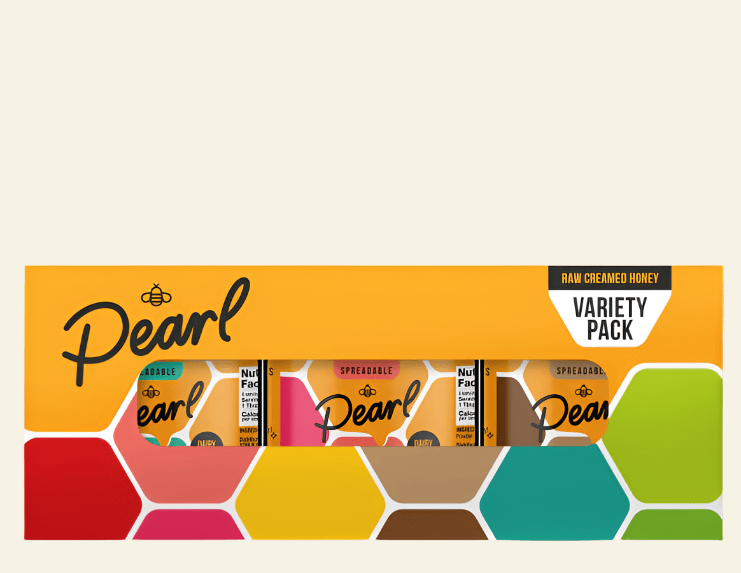 Pearl honey variety pack on a white background