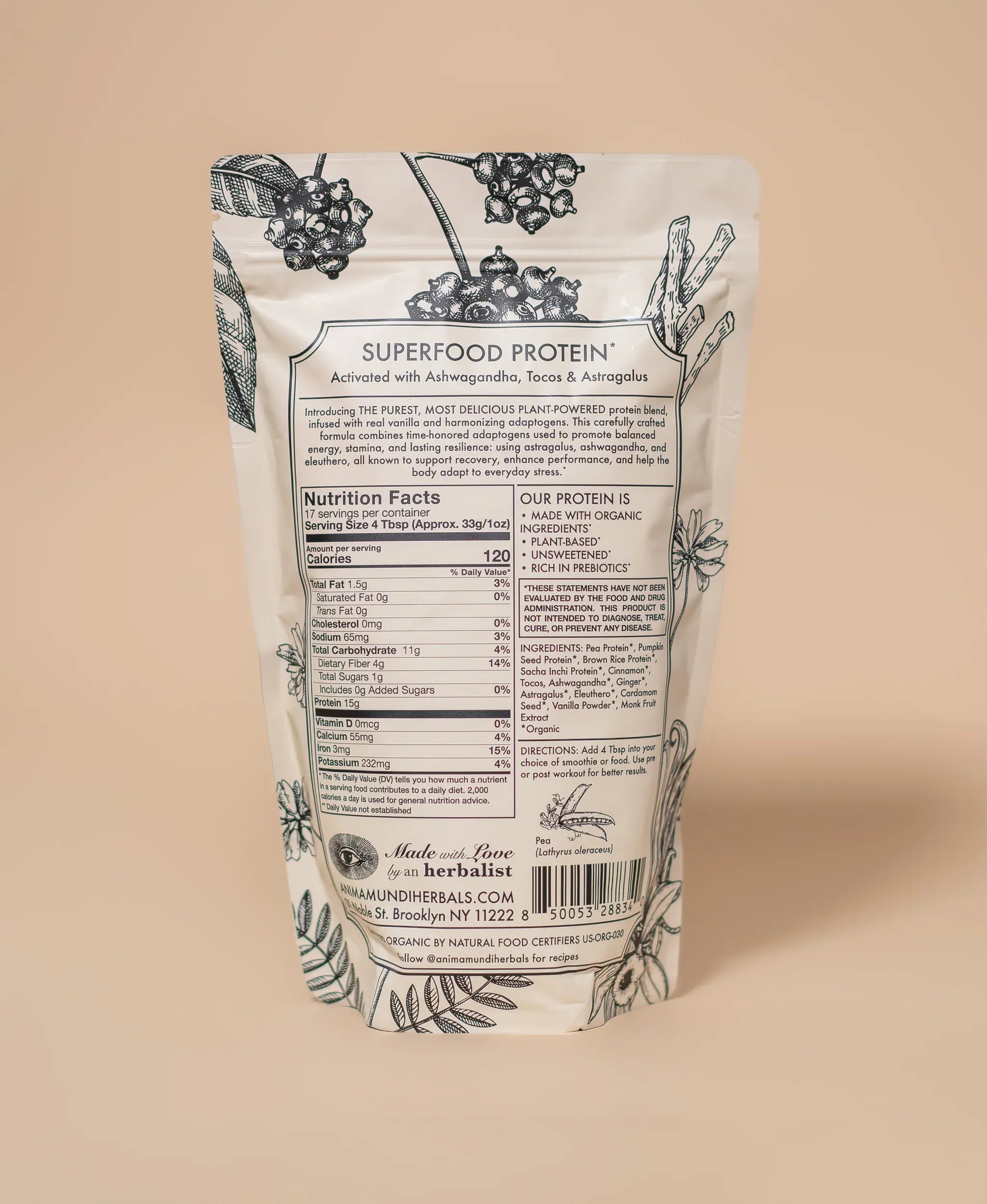 Anima Mundi Protein VANILLA CHAI PROTEIN | Adaptogenic Superfood Powder