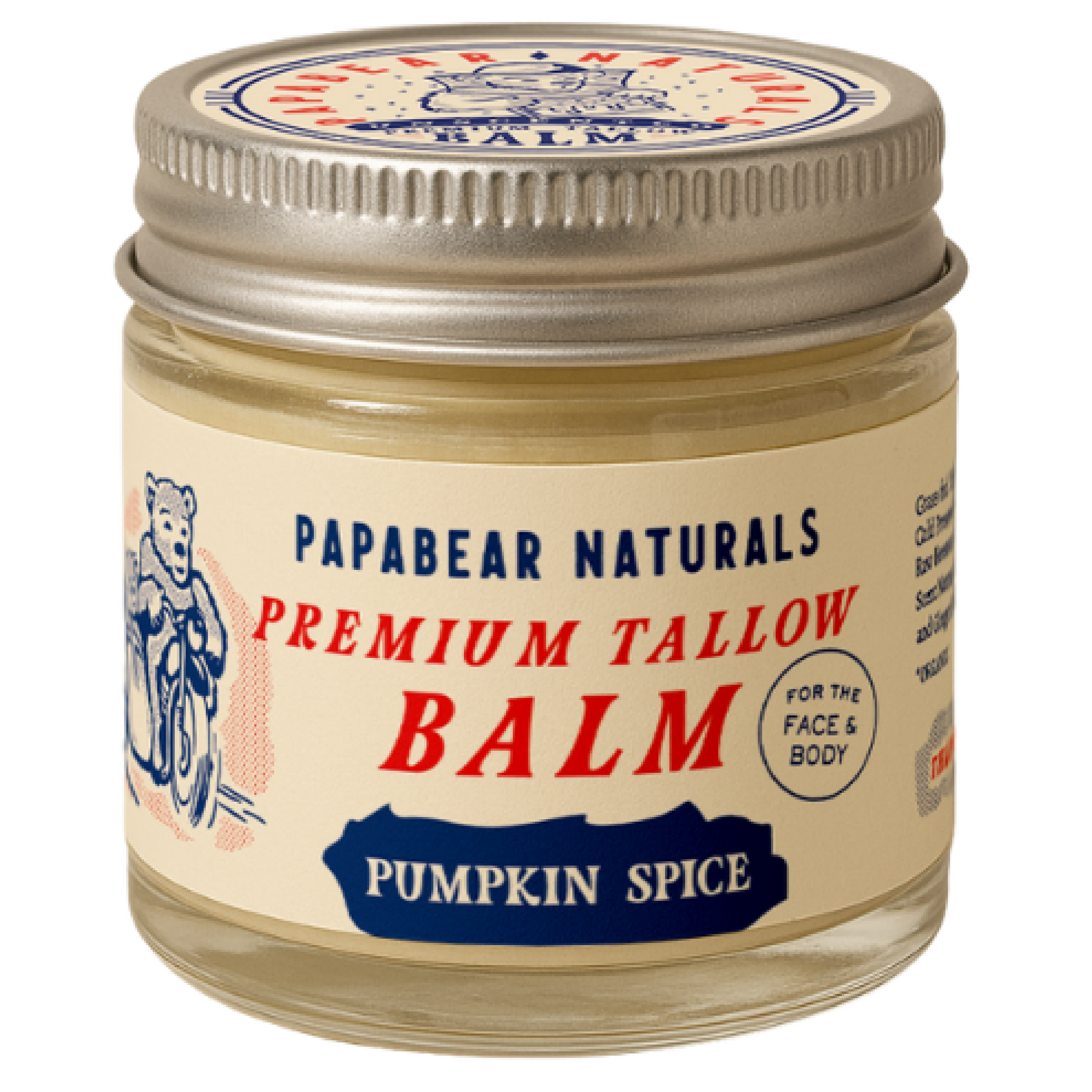 PapaBear Naturals Pumpkin Spice Papabear Premium Tallow Balm 2 oz