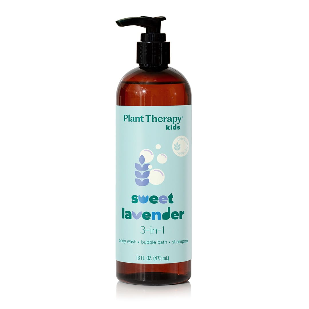 Plant Therapy Body Care 16 oz Sweet Lavender 3-in-1 Body Wash, Bubble Bath, Shampoo
