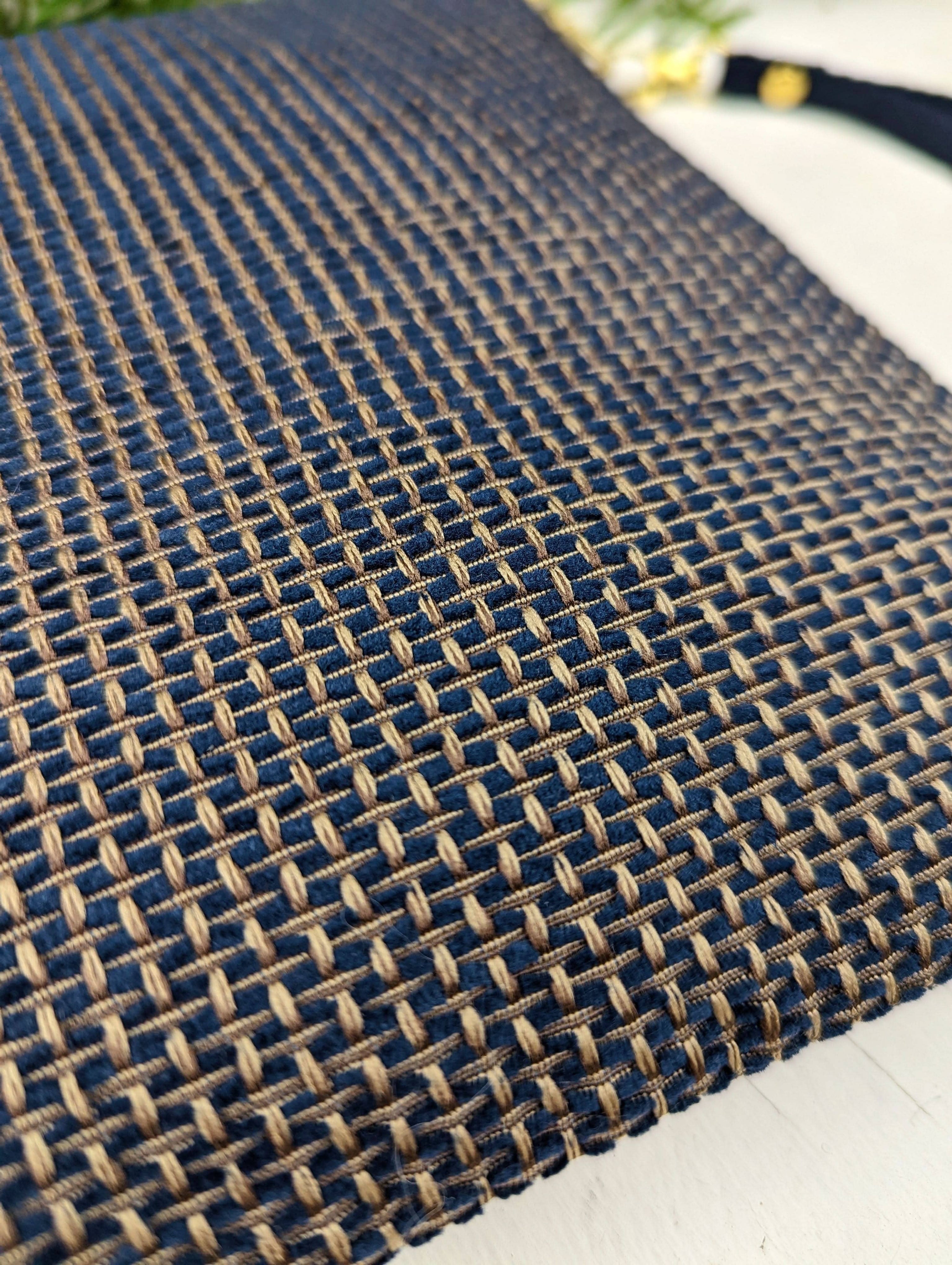Ash & Rose bag Golden Navy Tweed Purse