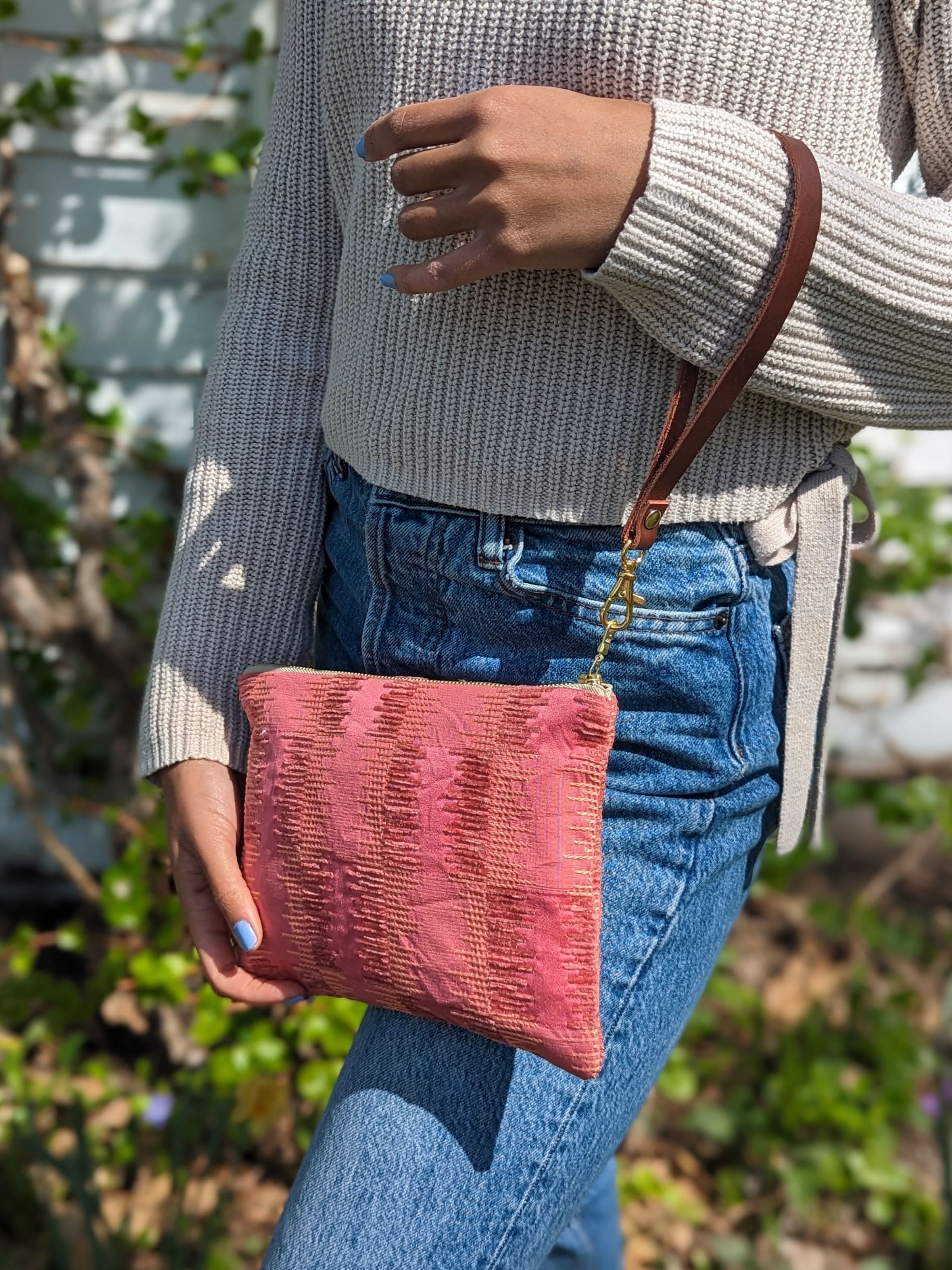 Ash & Rose Shades of Apricot Wristlet Purse