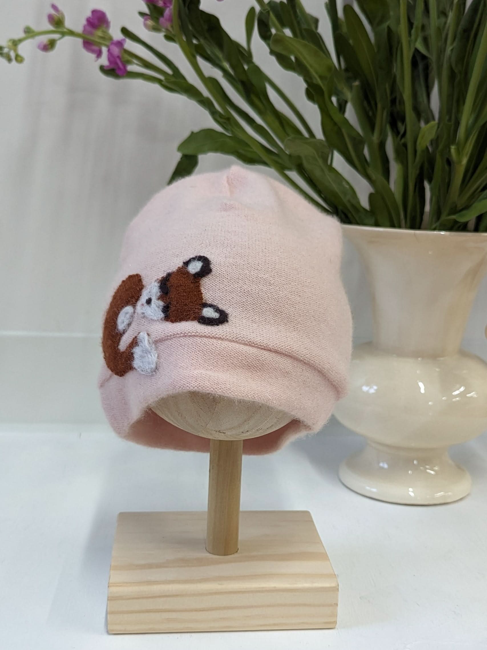 Ash & Rose hat Blush Sleeping Fox Cashmere Hat - Toddler