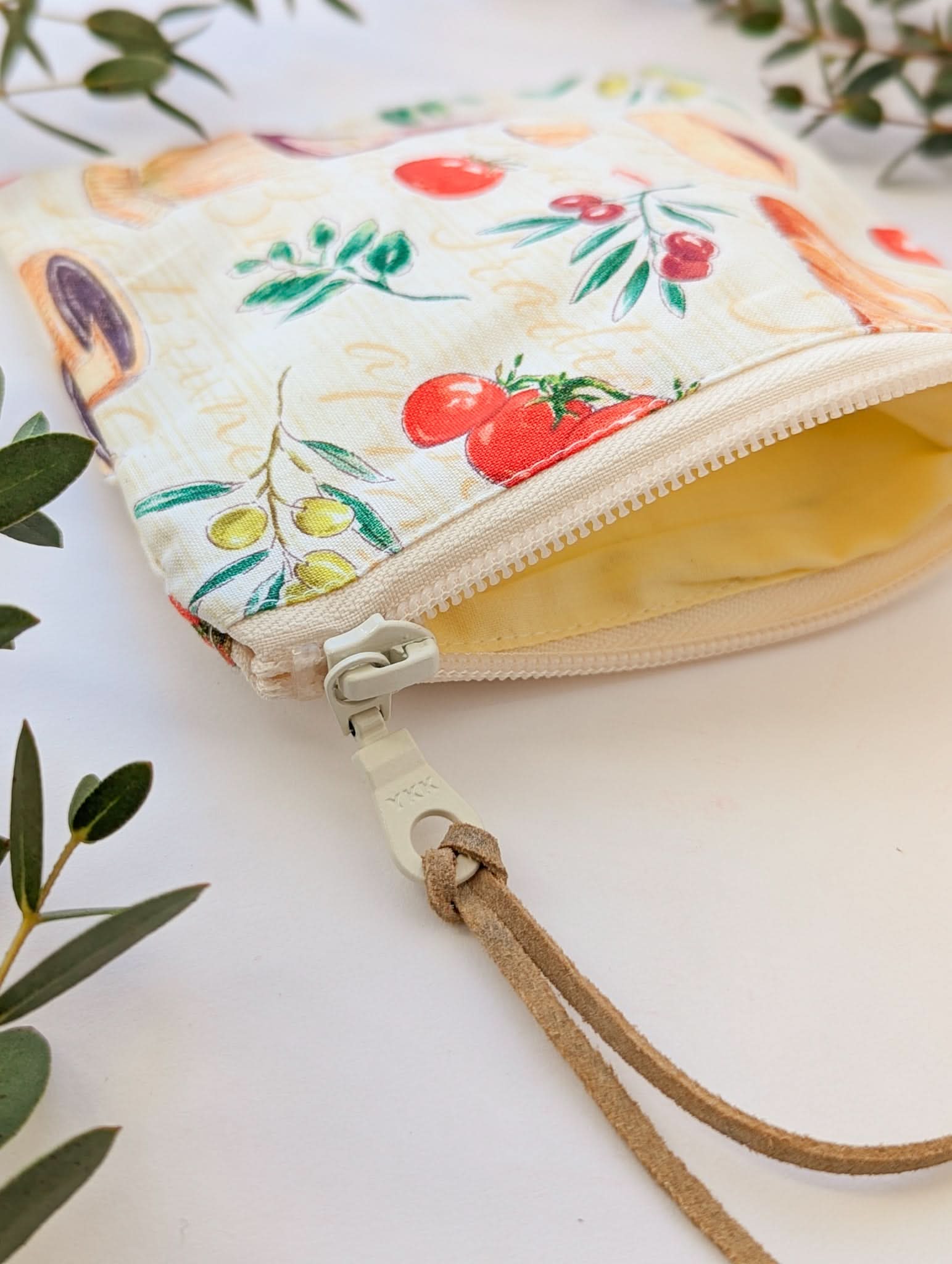 Ash & Rose Cream Pane Toscano Square Pouch