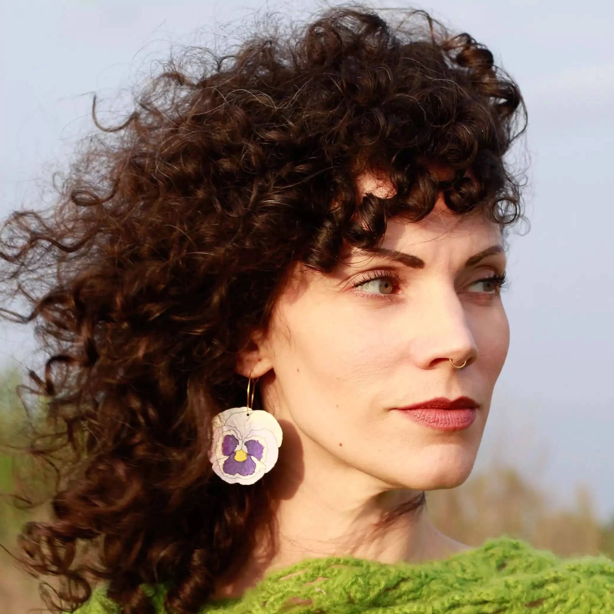 Pansy Hoops - My American Goods