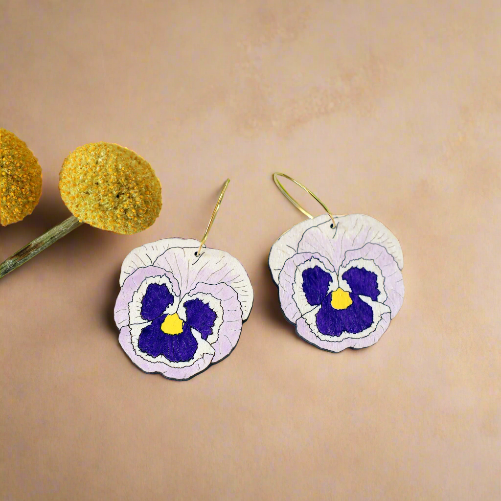 Pansy Hoops - My American Goods