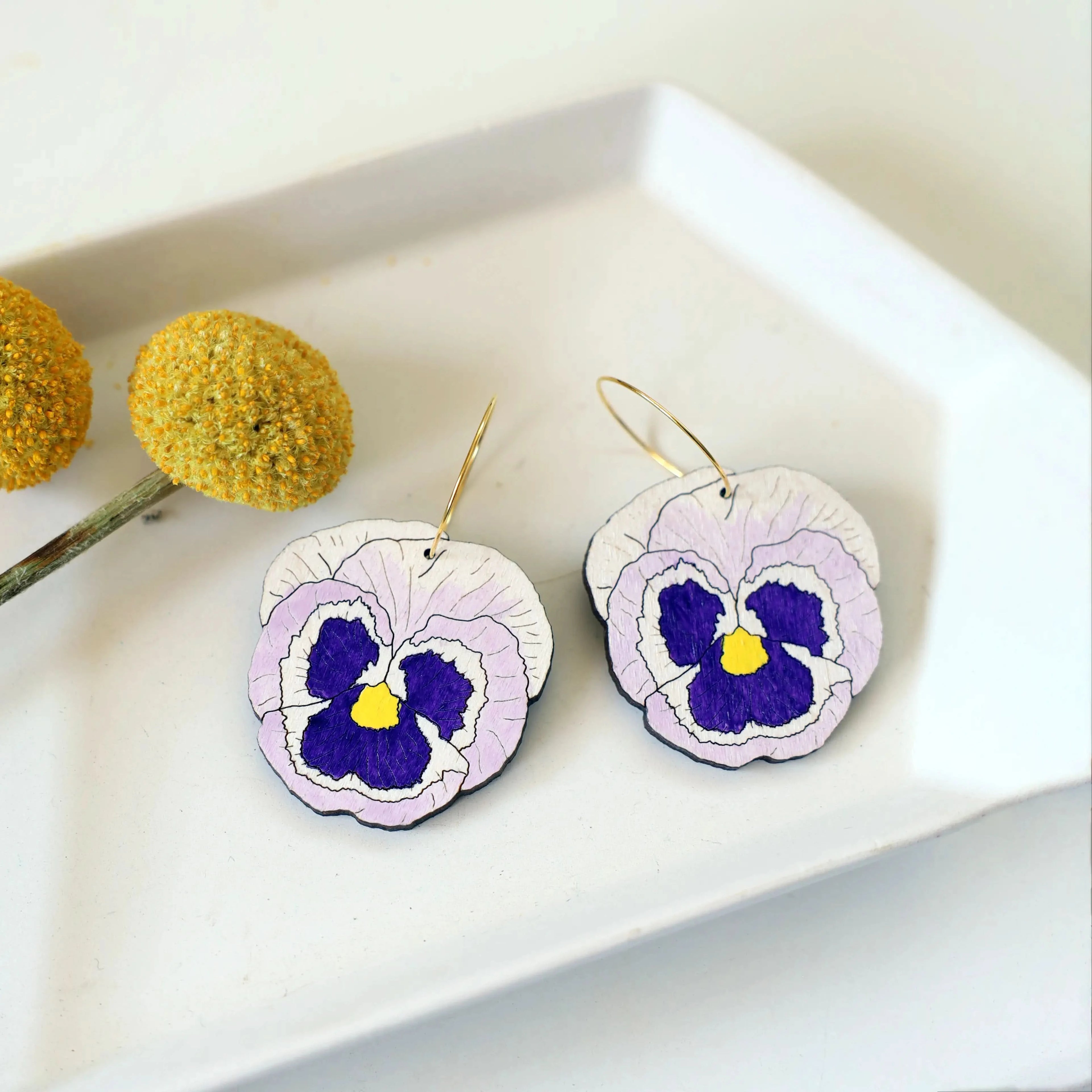 Pansy Hoops - My American Goods