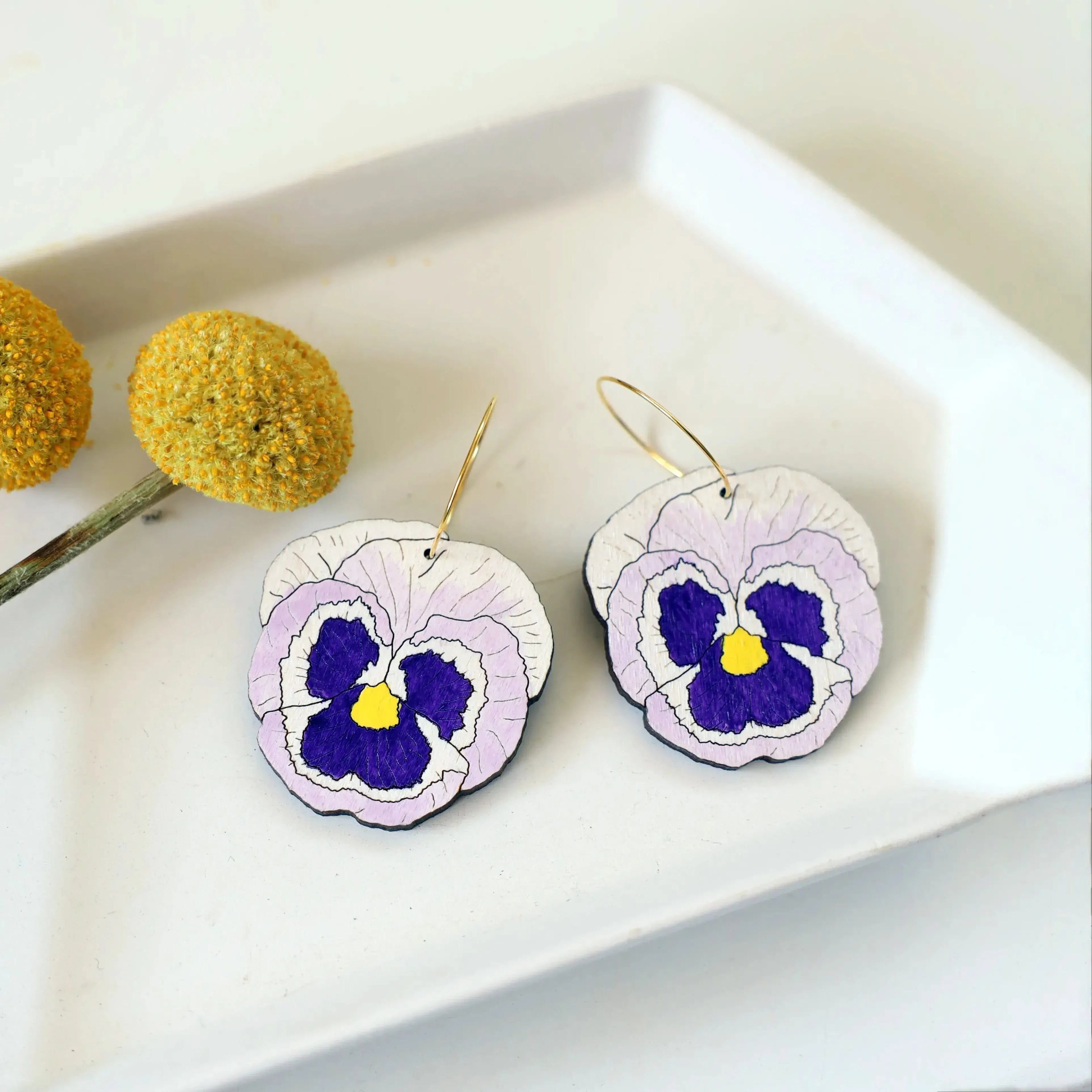 Pansy Hoops - My American Goods
