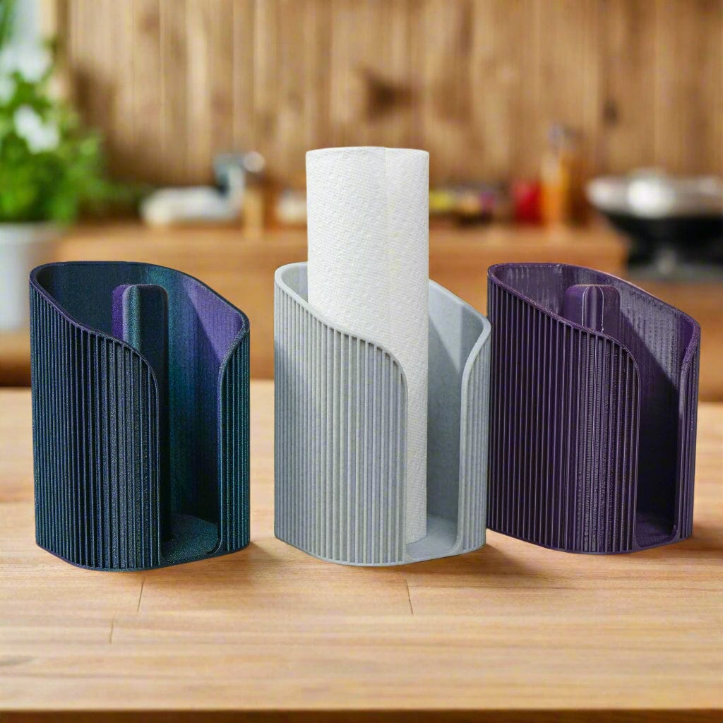 Rosebud HomeGoods Paper Towel Holder Teal Mid-Century Ribbed Paper Towel Holder