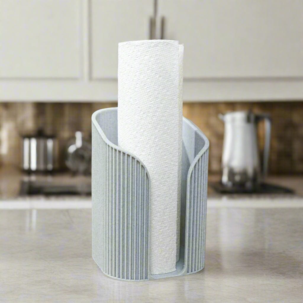 Rosebud HomeGoods Paper Towel Holder Marble Mid-Century Ribbed Paper Towel Holder