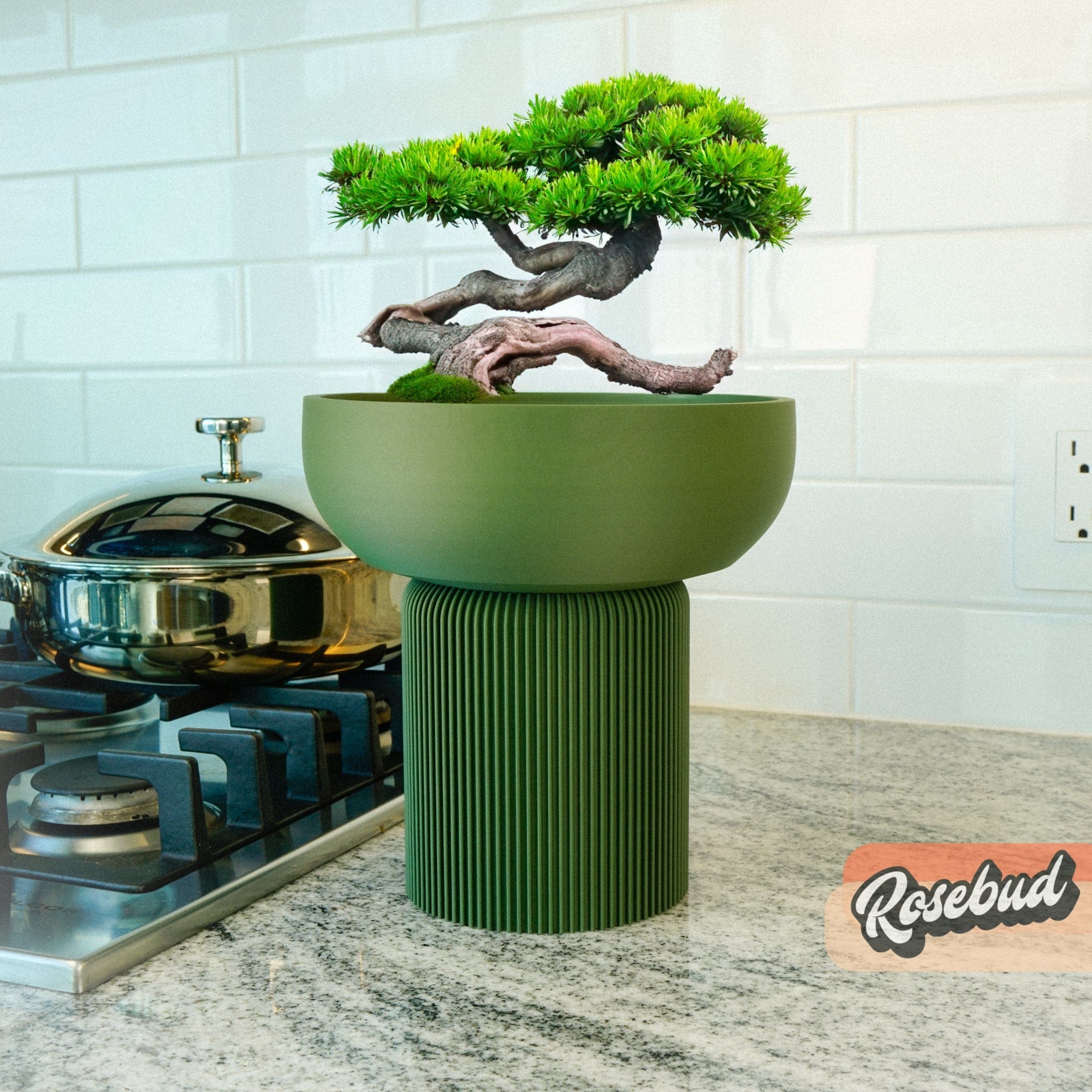 Modern Pedestal Plant Pot, Two-Piece - My American Goods