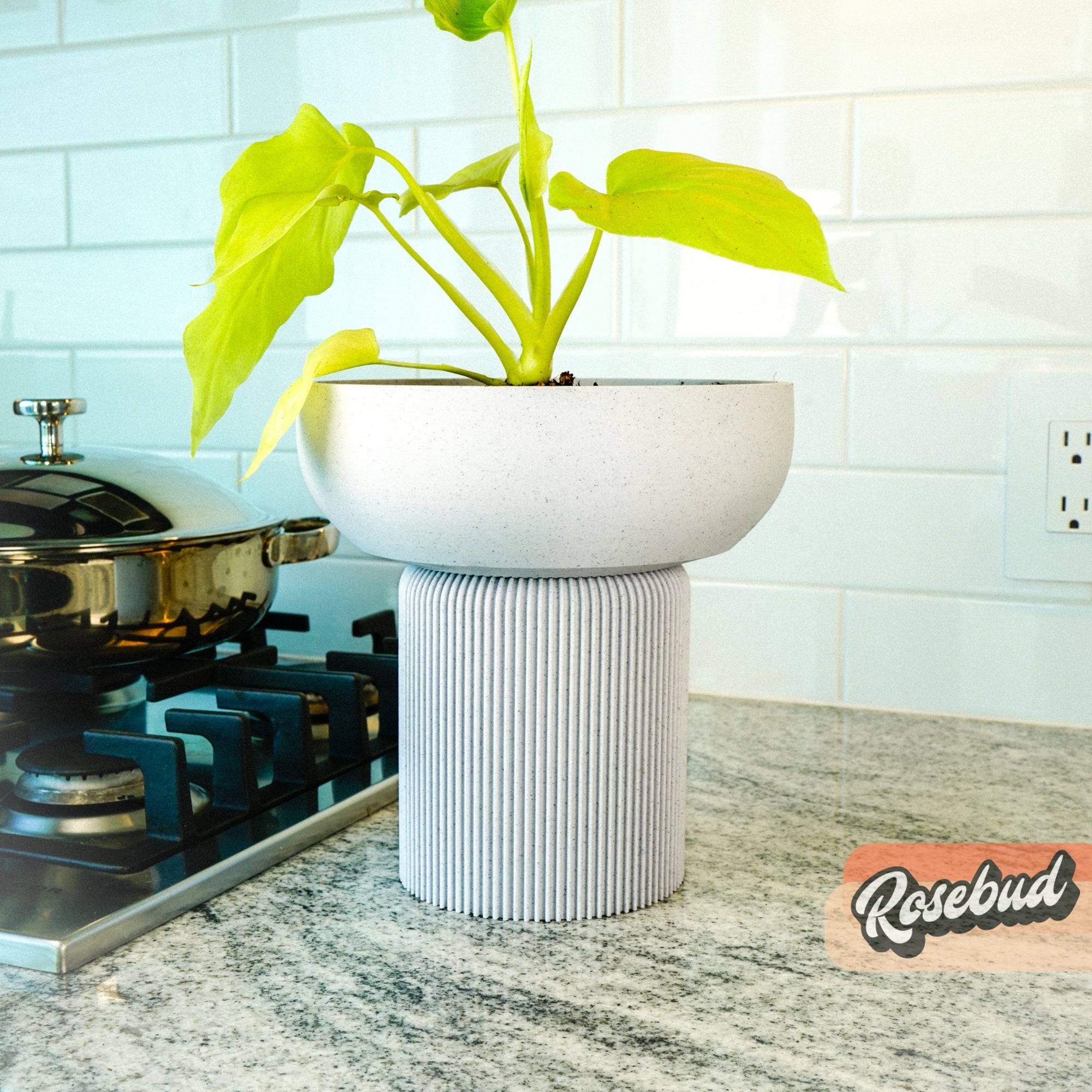 Modern Pedestal Plant Pot, Two-Piece - My American Goods