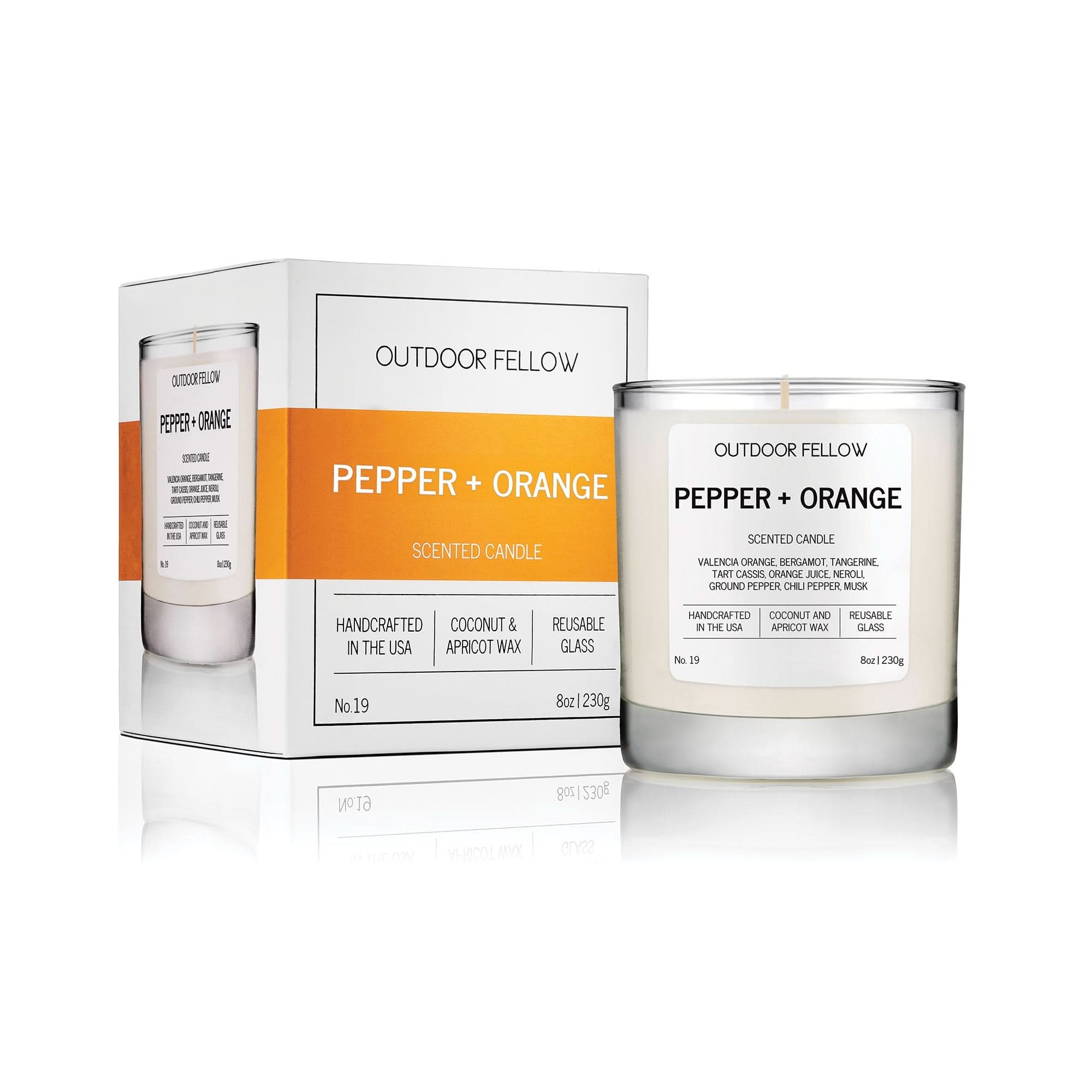 Outdoor Fellow Candles Pepper and Orange Scented Candle