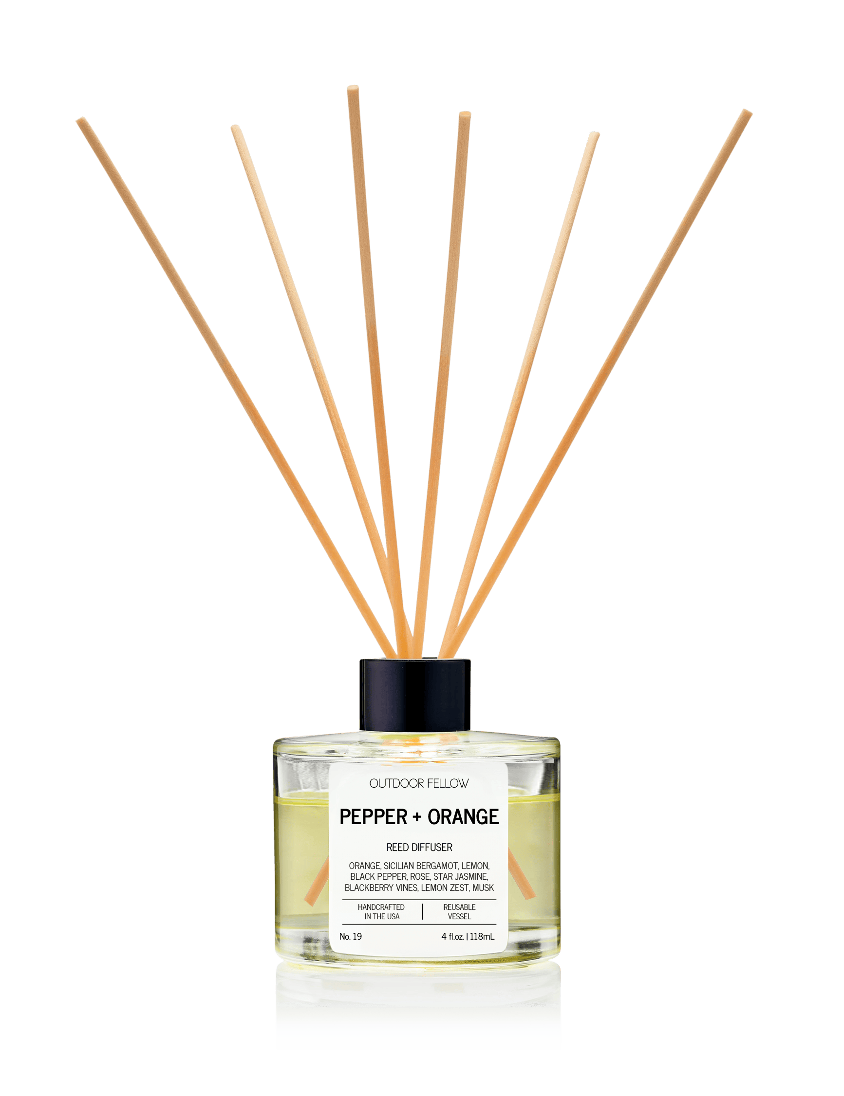 Outdoor Fellow Reed Diffuser Pepper and Orange Reed Diffuser