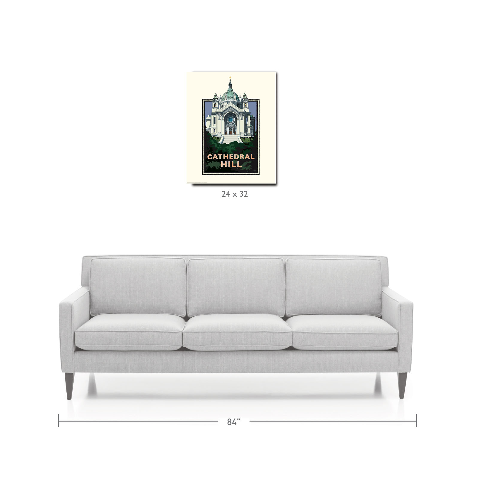Landmark MN | Cathedral Hill St Paul Art Print - My American Goods