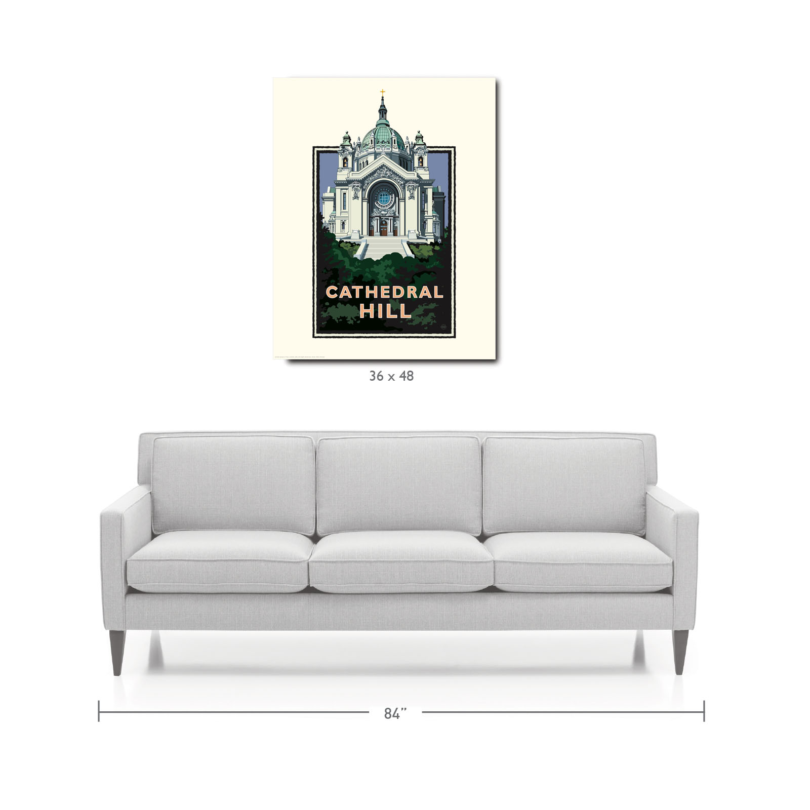 Landmark MN | Cathedral Hill St Paul Art Print - My American Goods