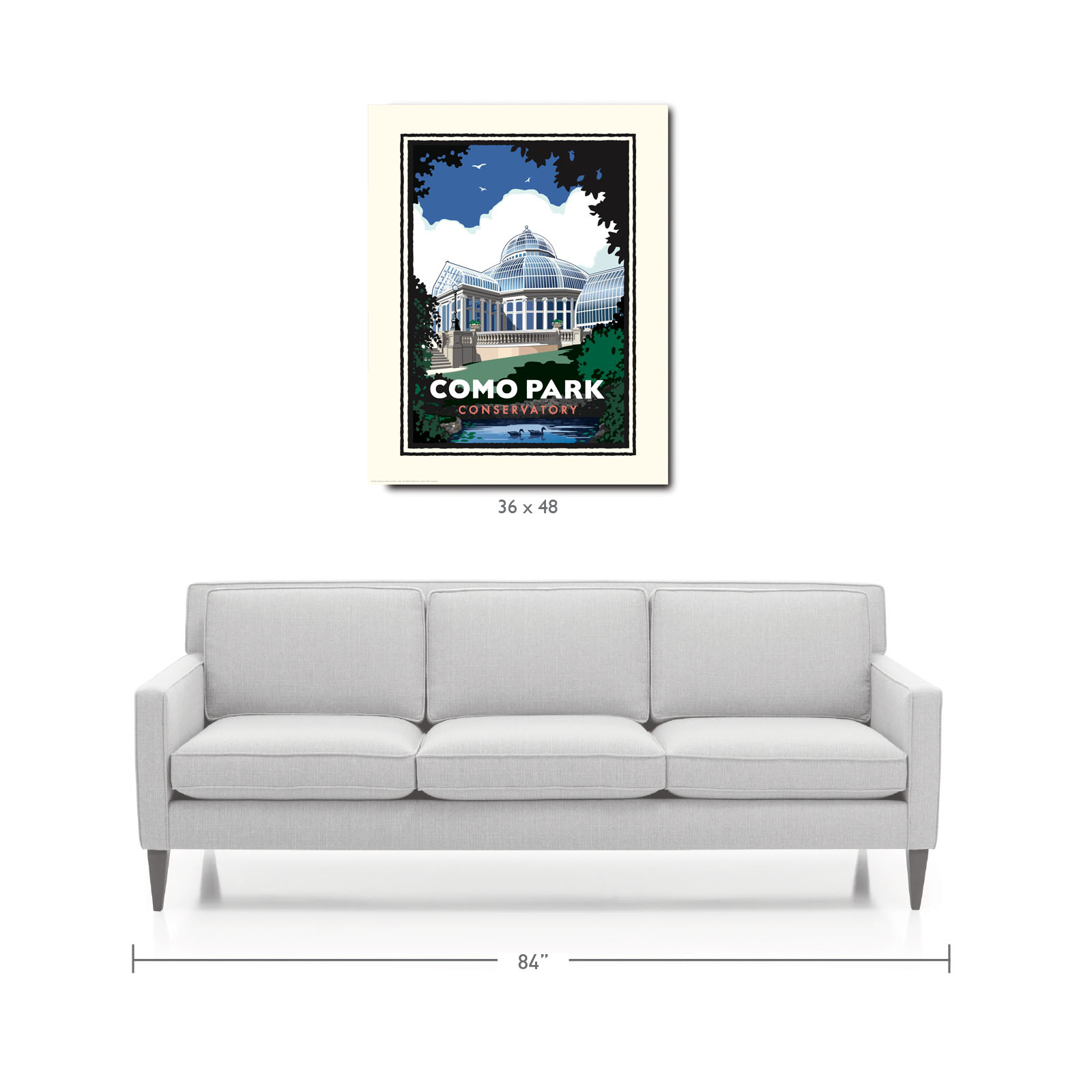 Landmark MN | Como Park Conservatory St Paul Art Print - My American Goods