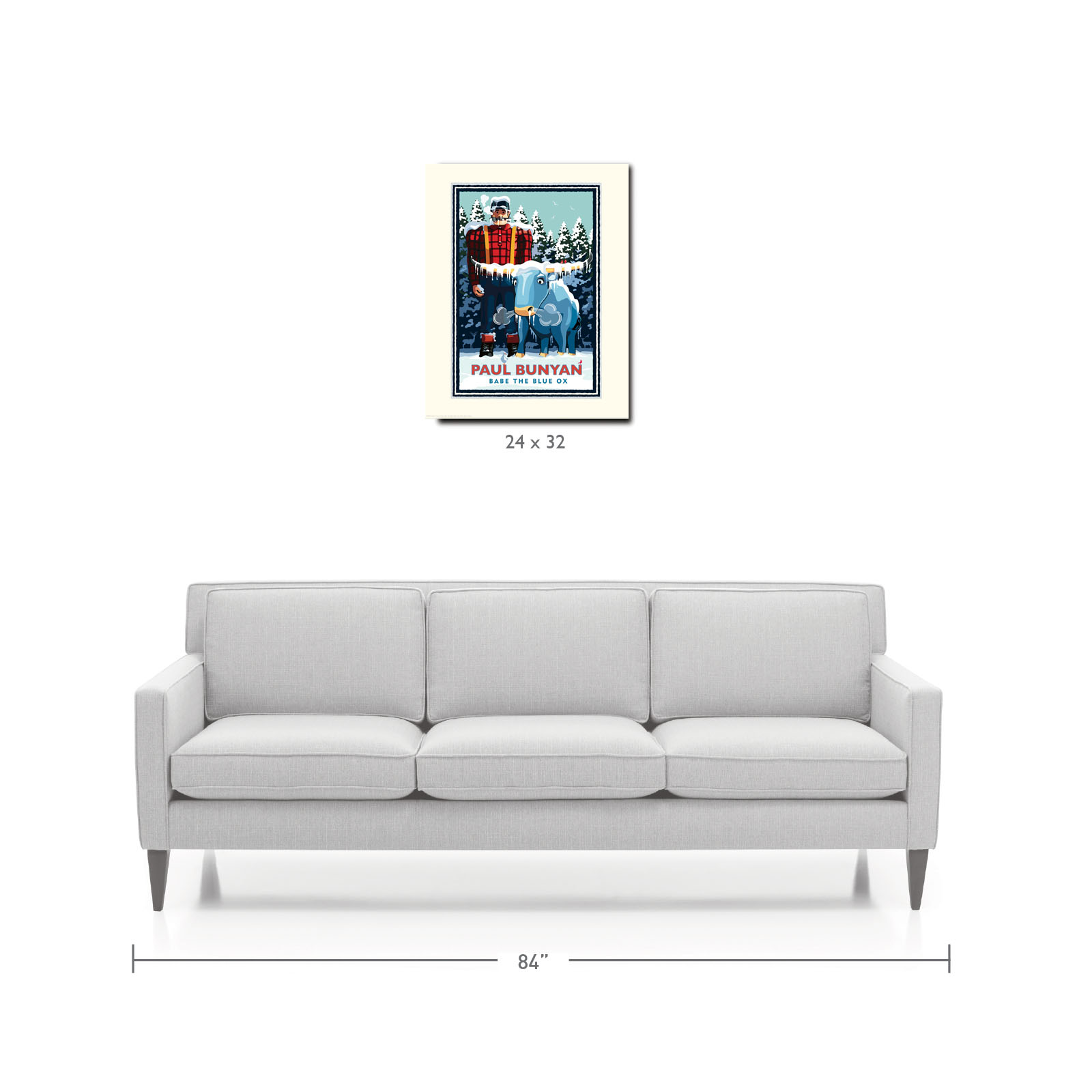 Landmark MN | Paul Bunyan Winter Scene Art Print