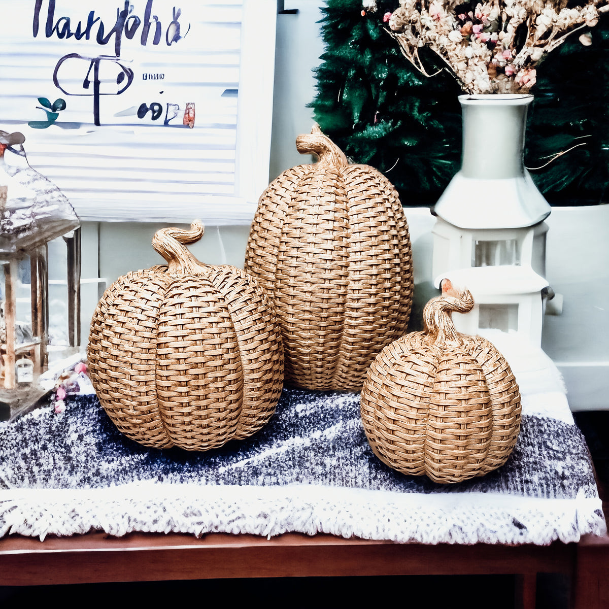 Basket Weave Pumpkins - My American Goods