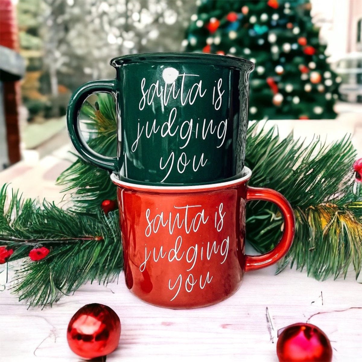 Gia Roma Coffee Mug, Santa is Judging Mug
