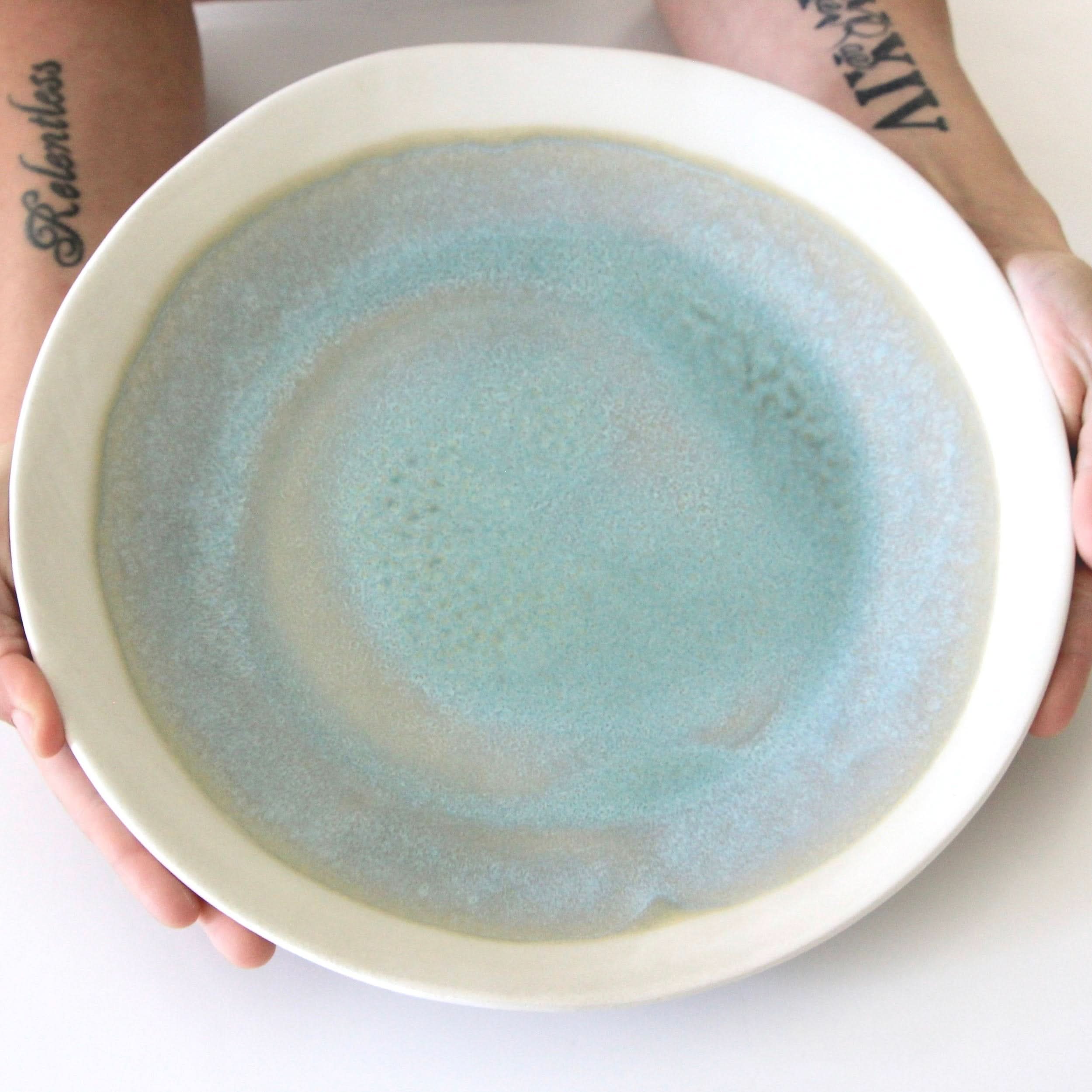 prodigalpottery Ceramic Sea Spray Artisan Dinner Plate