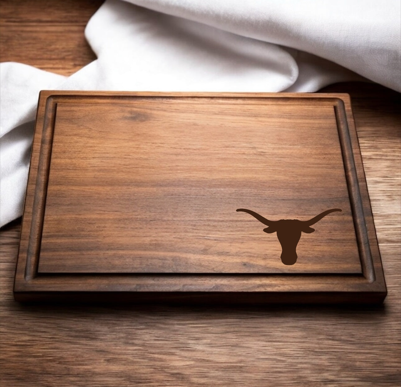 Texas Longhorns Maple or Walnut Hardwood Cutting Boards