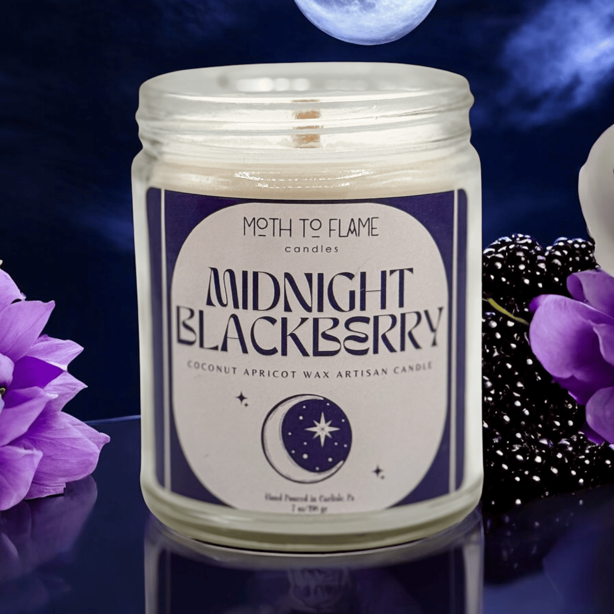 Moth to Flame Candles Container Midnight Blackberry – 7 oz Candle