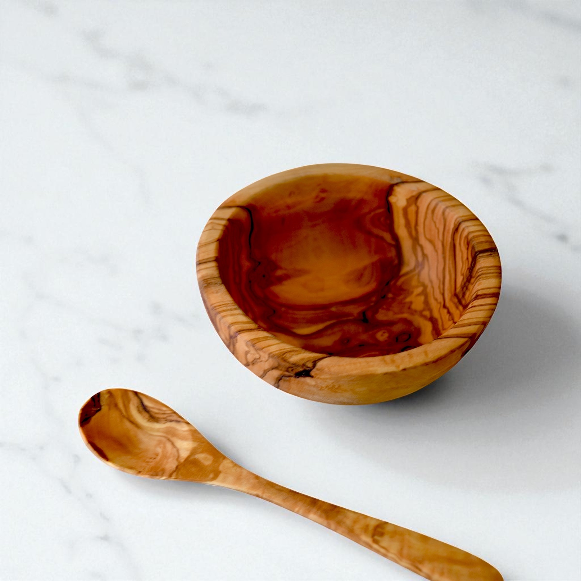 Olive Wood Bowl and Spoon - My American Goods