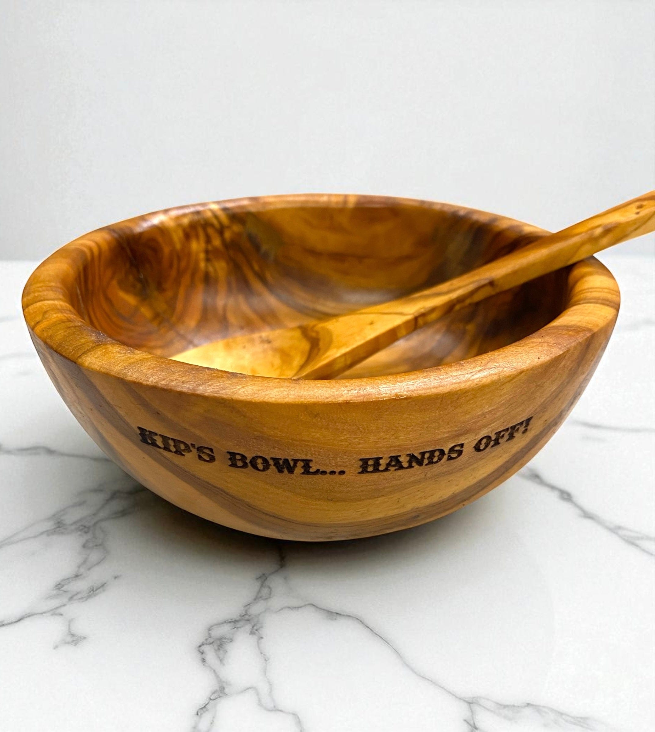 Olive Wood Bowl and Spoon - My American Goods