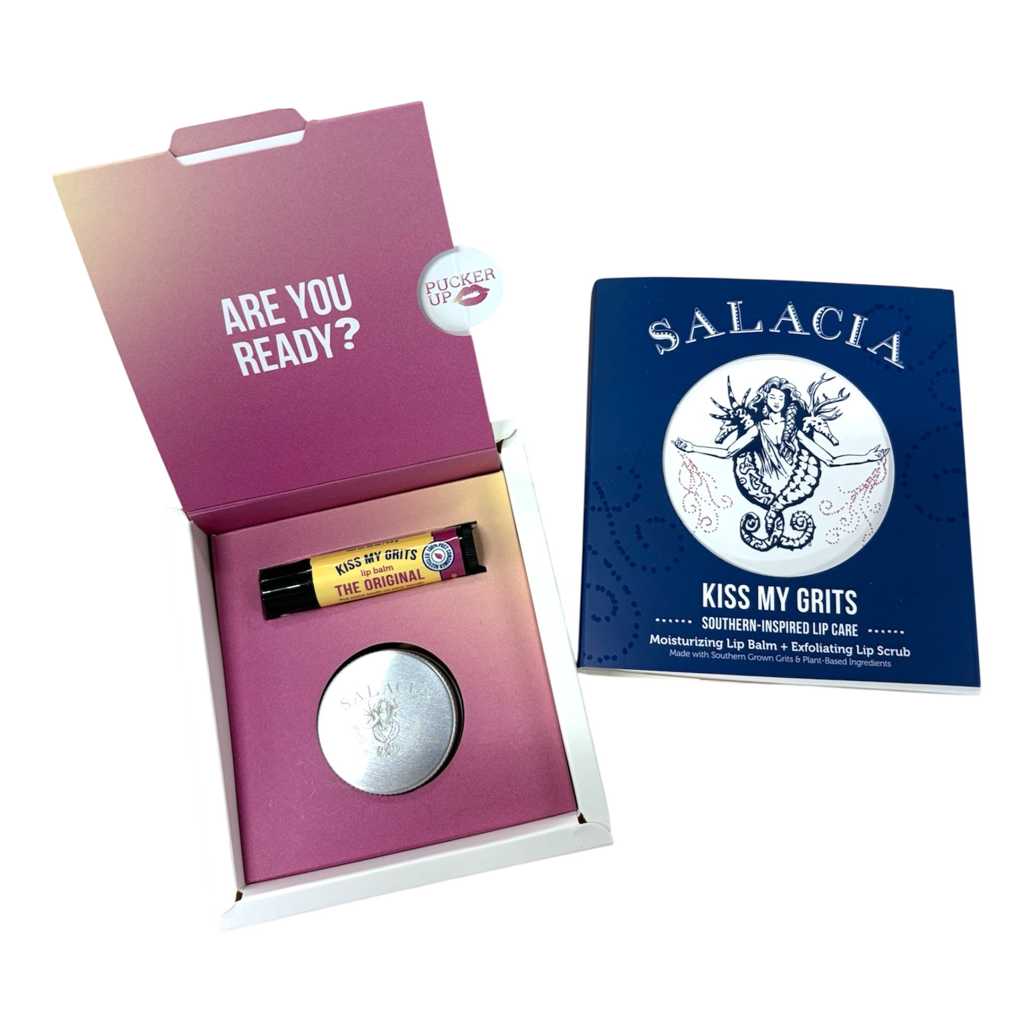 Original Kiss My Grits Lip Balm and Exfoliating Lip Scrub Duo