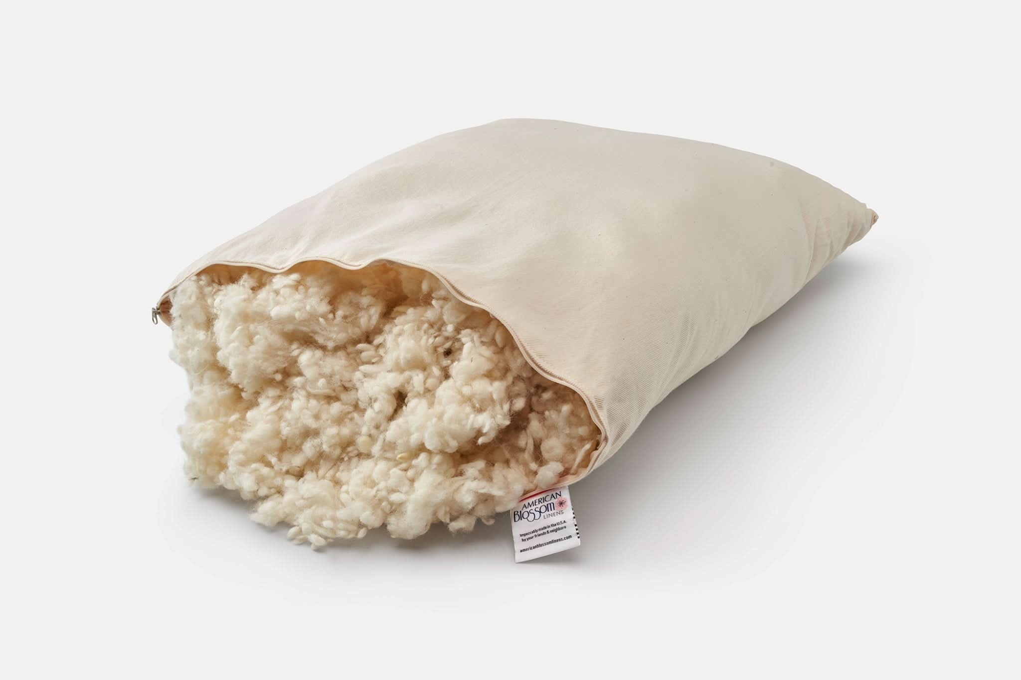 American Blossom Linens Pillows & Pillowcases Natural Cotton Pillow With Wool Filling