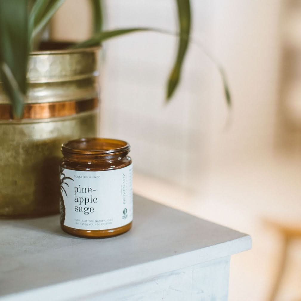 Broken Top Brands Candle 9oz Pineapple Sage Soy Candle