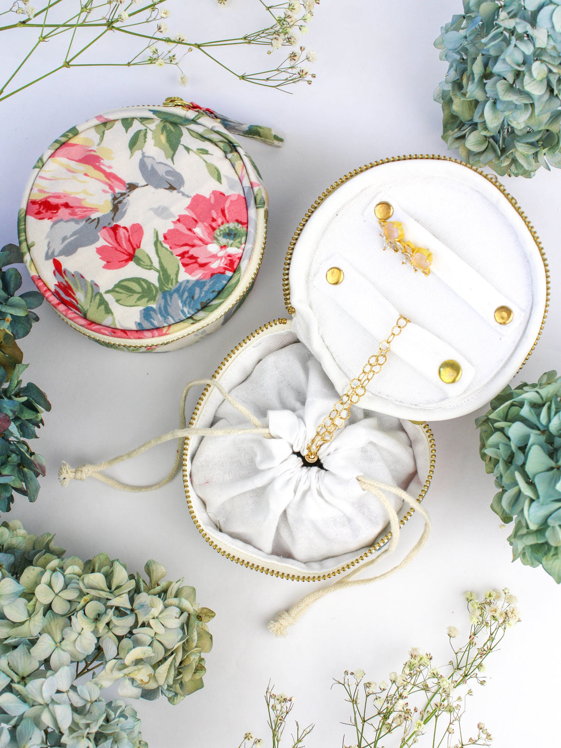 Pink Bouquet Jewelry Pouch - My American Goods