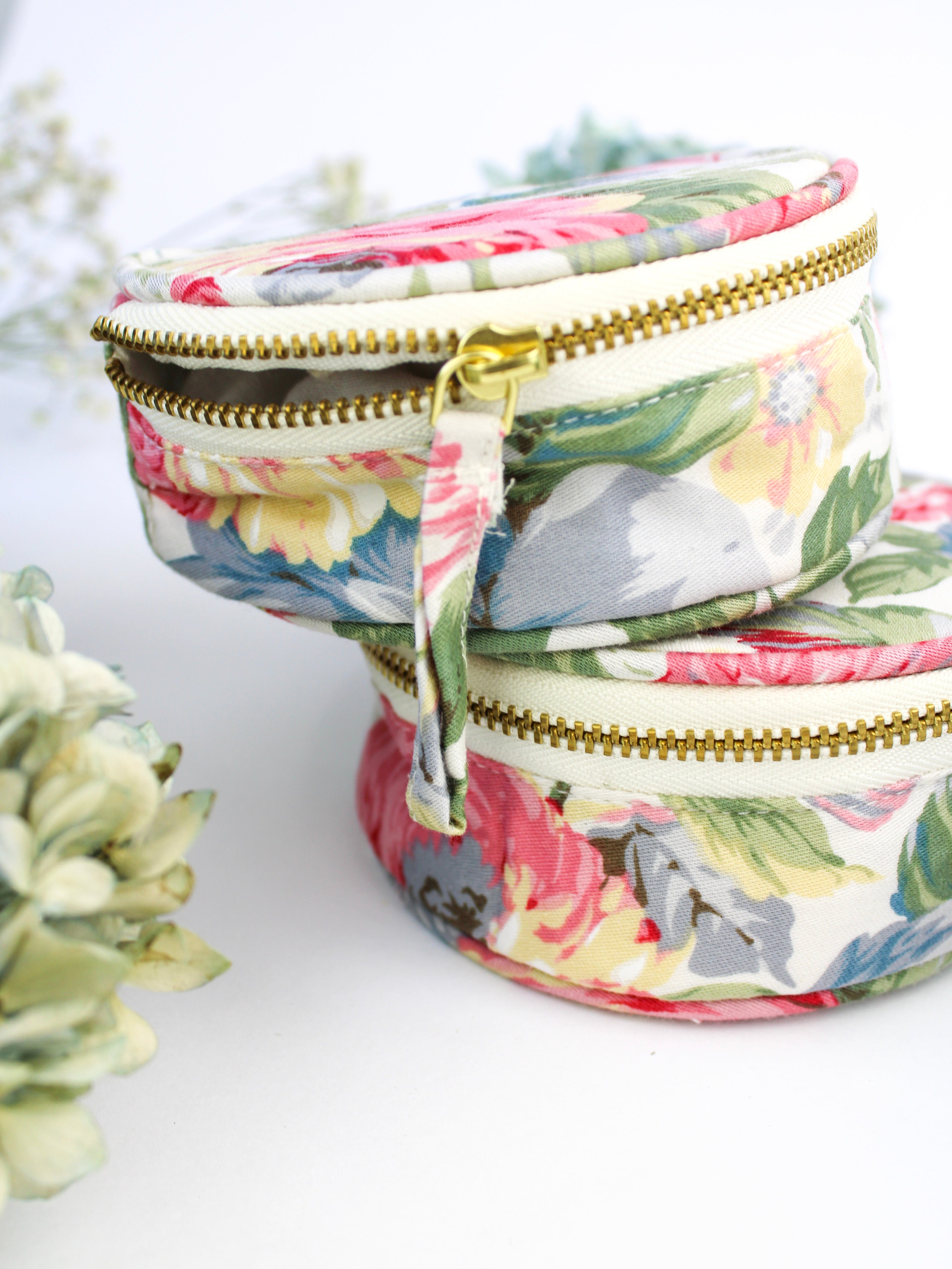 Pink Bouquet Jewelry Pouch - My American Goods