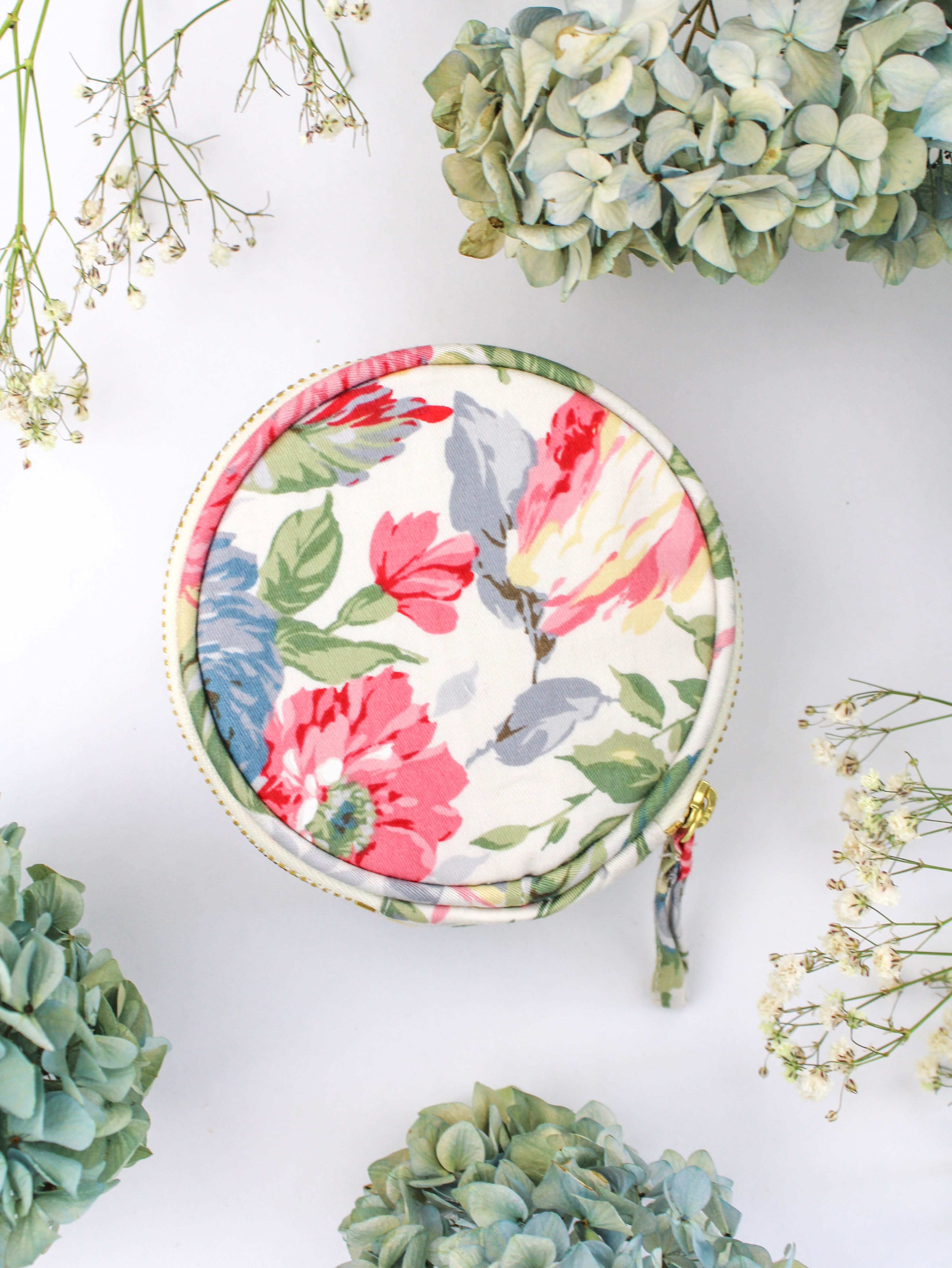 Pink Bouquet Jewelry Pouch - My American Goods