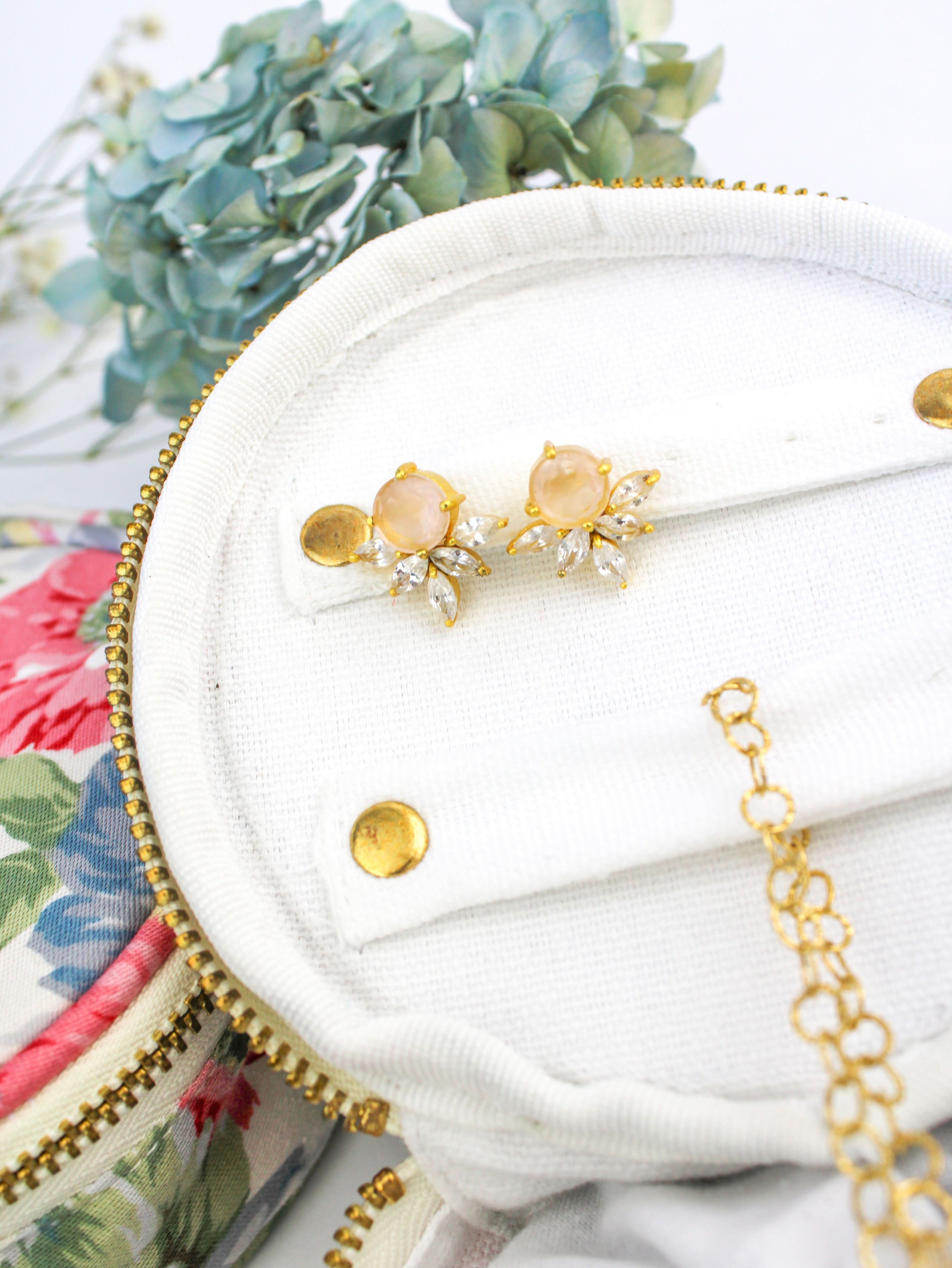 Pink Bouquet Jewelry Pouch - My American Goods