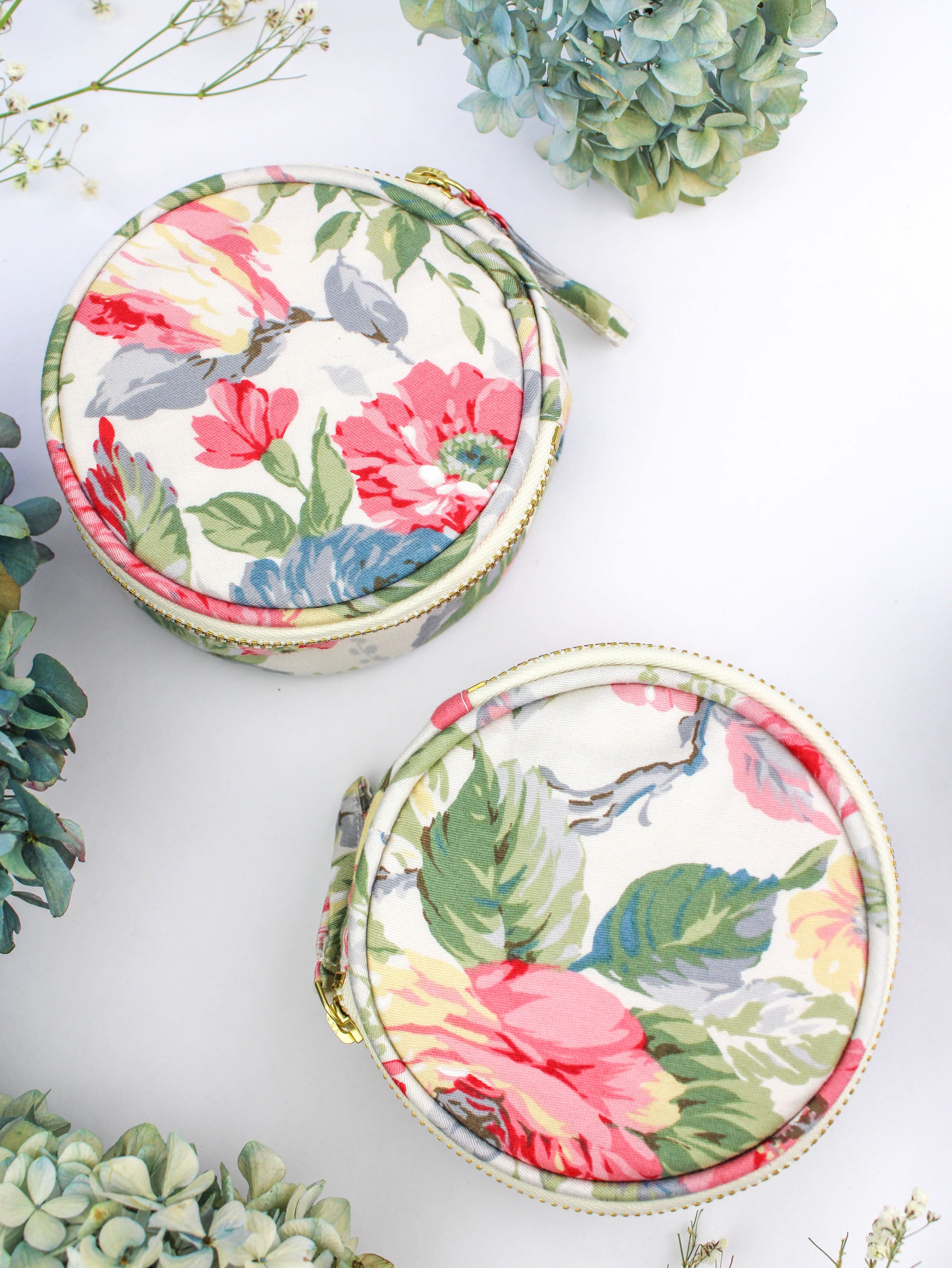 Pink Bouquet Jewelry Pouch - My American Goods