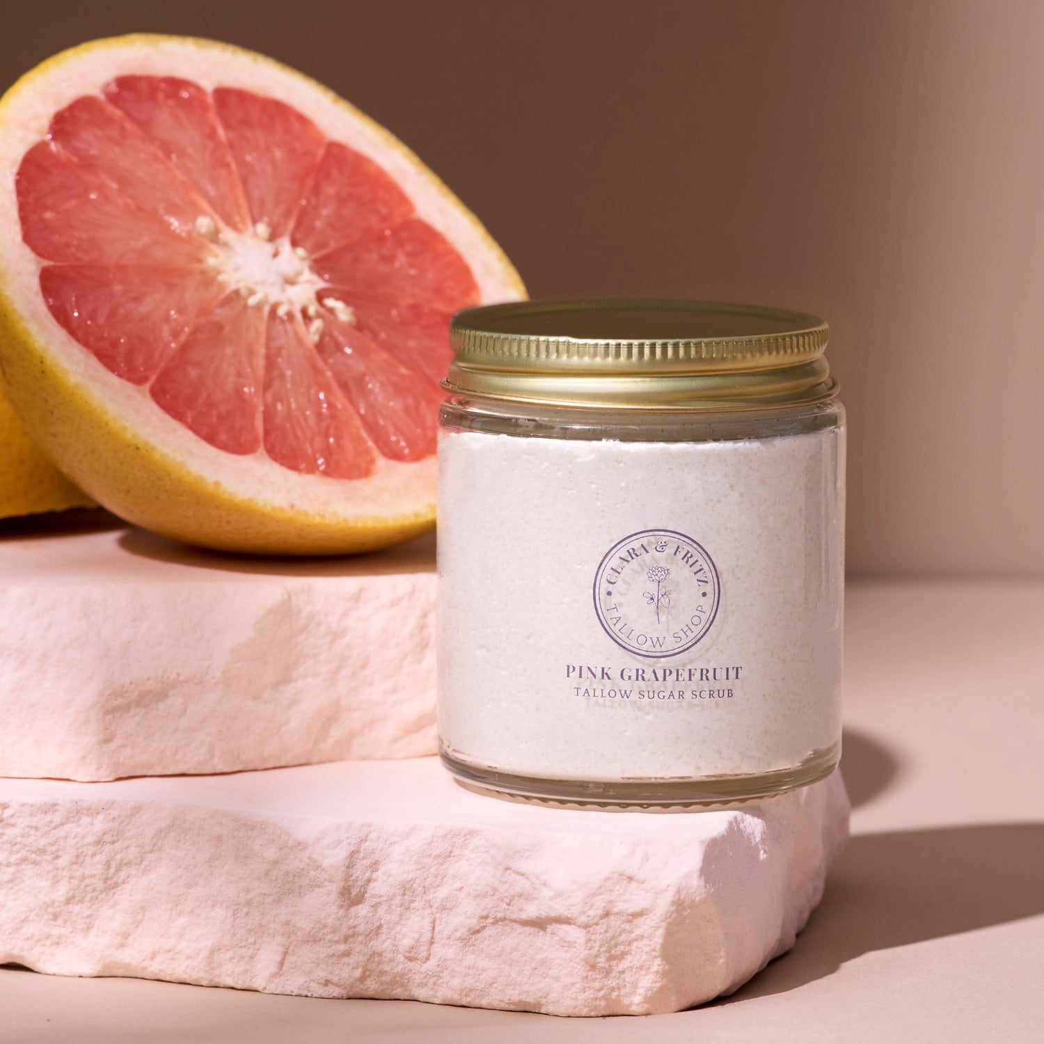 Pink Grapefruit Tallow Sugar Scrub - My American Goods